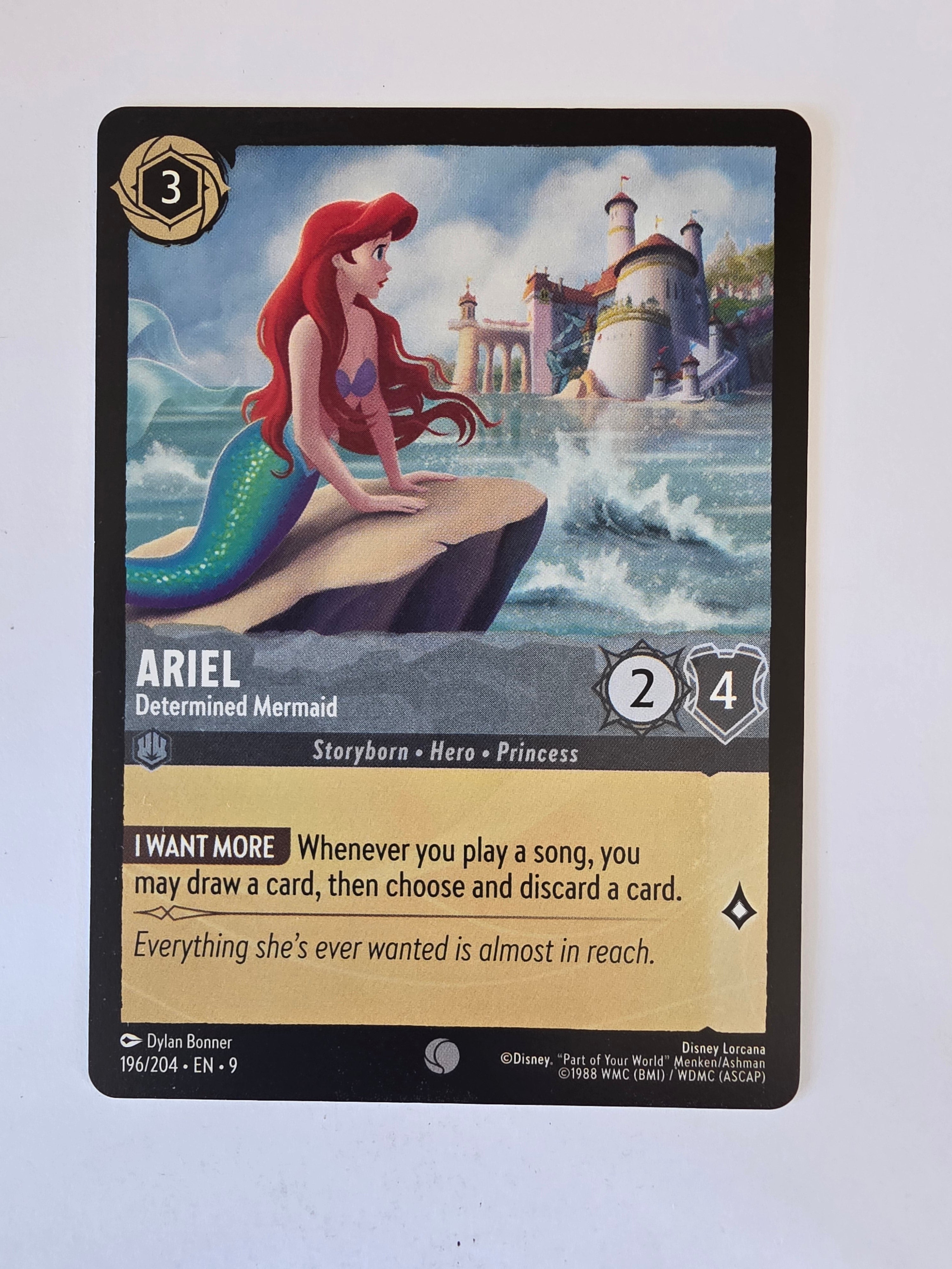 Disney Lorcana | Set 9 Fabled | 196/204 | Ariel - Determined Mermaid