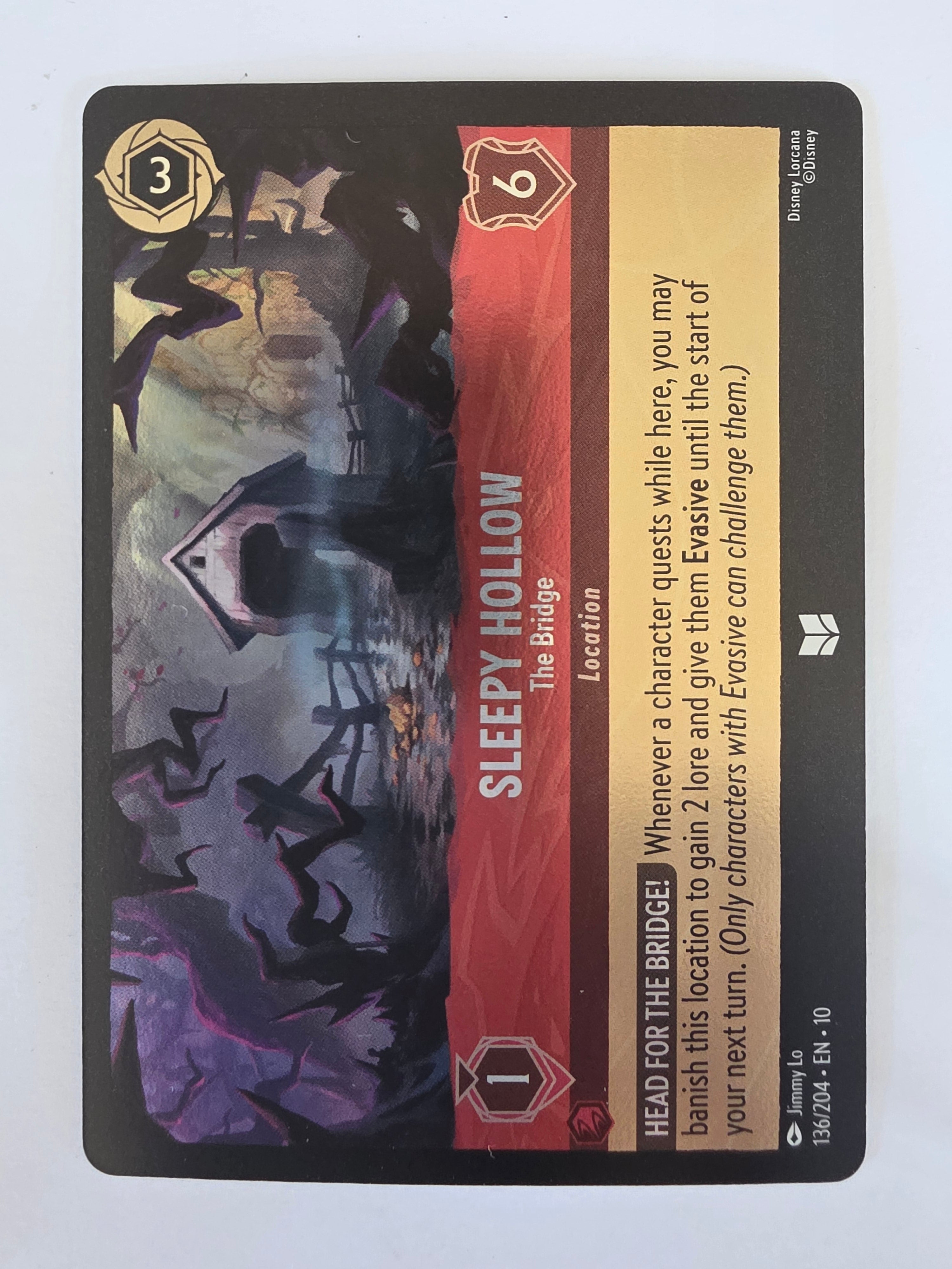 lorcana sleepy card Whispers in the Well #136/204 COLDFOIL Hollow Style:Art Print Only (No Case) Sealed Product Character Subtypes Red XIII, stolzer Krieger