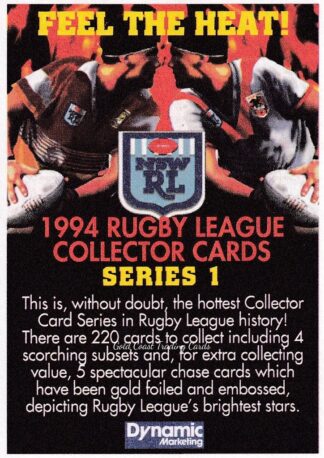 NRL 1994 Dynamic Series 1 Trading Cards
