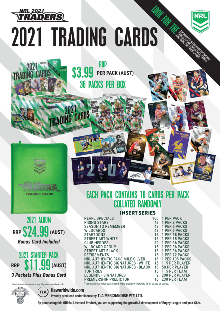 NRL 2021 Traders Trading Cards