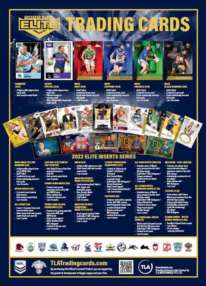NRL 2022 Elite Trading Cards