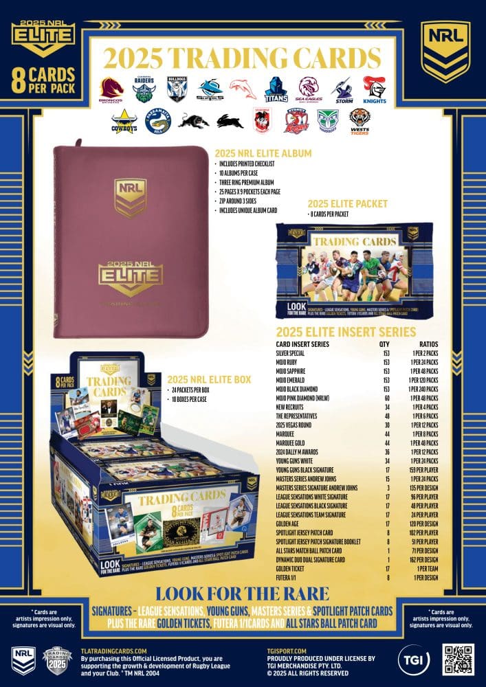 NRL 2025 Elite Trading Cards