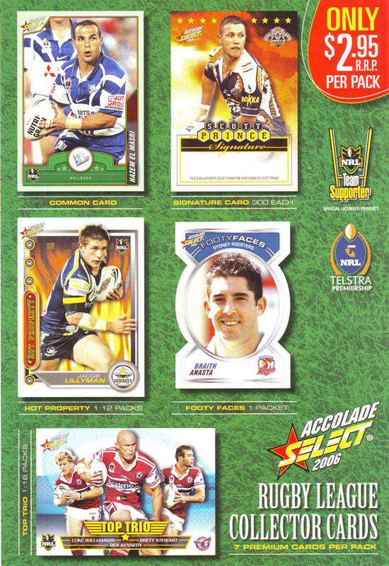 2006 NRL Select Accolade Trading Cards