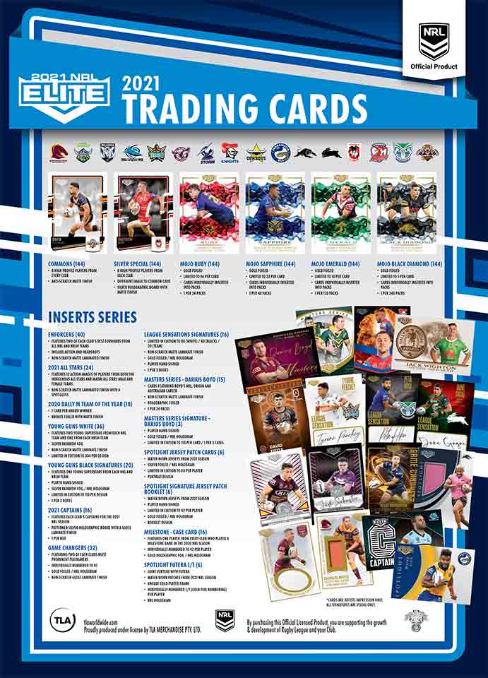 NRL 2021 Elite Trading Cards