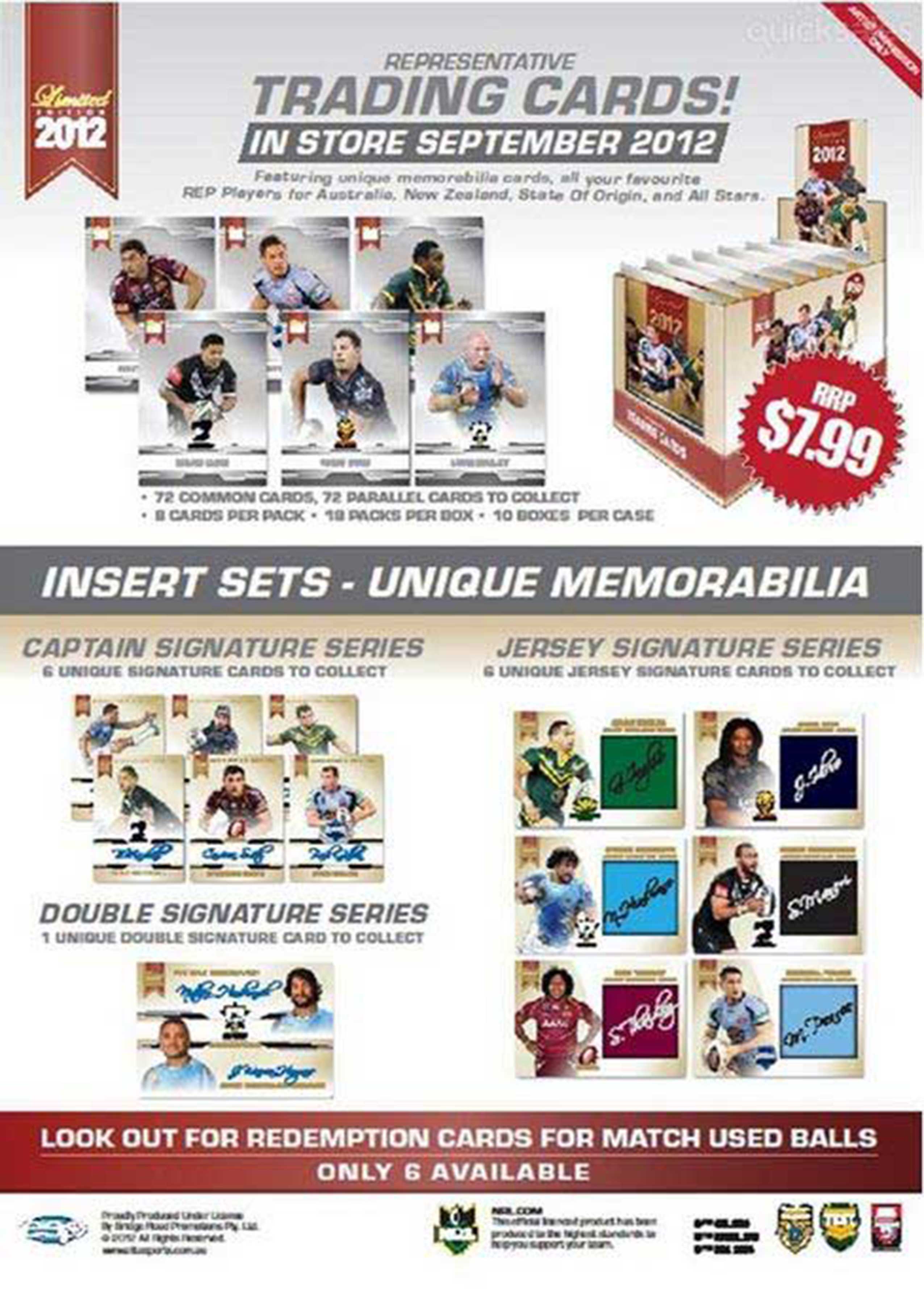 NRL 2012 Limited Edition Trading Cards