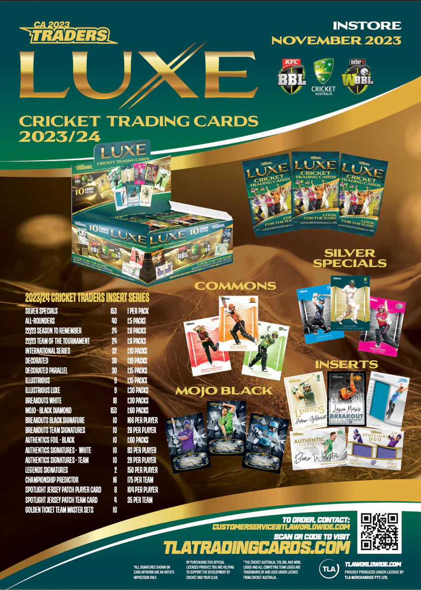 2023-24 Luxe Cricket Trading Cards