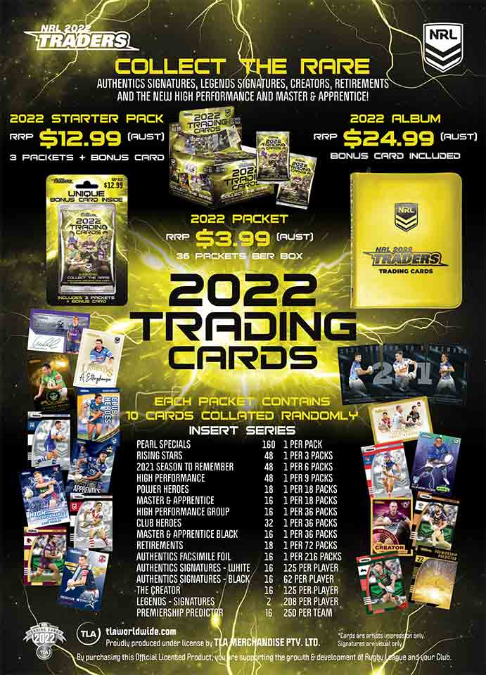 NRL 2022 Traders Trading Cards