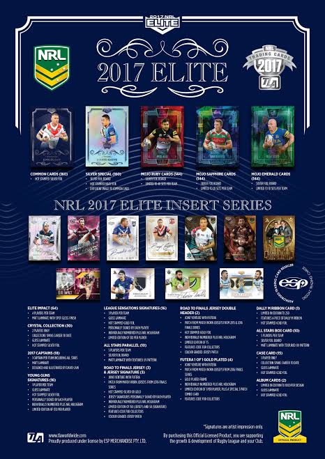 NRL 2017 Elite Trading Cards