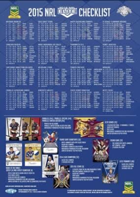 NRL 2015 Elite Trading Cards