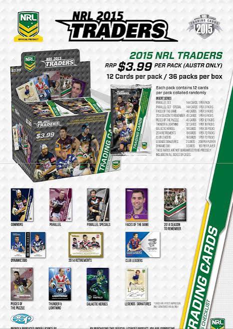 NRL 2015 Traders Trading Cards