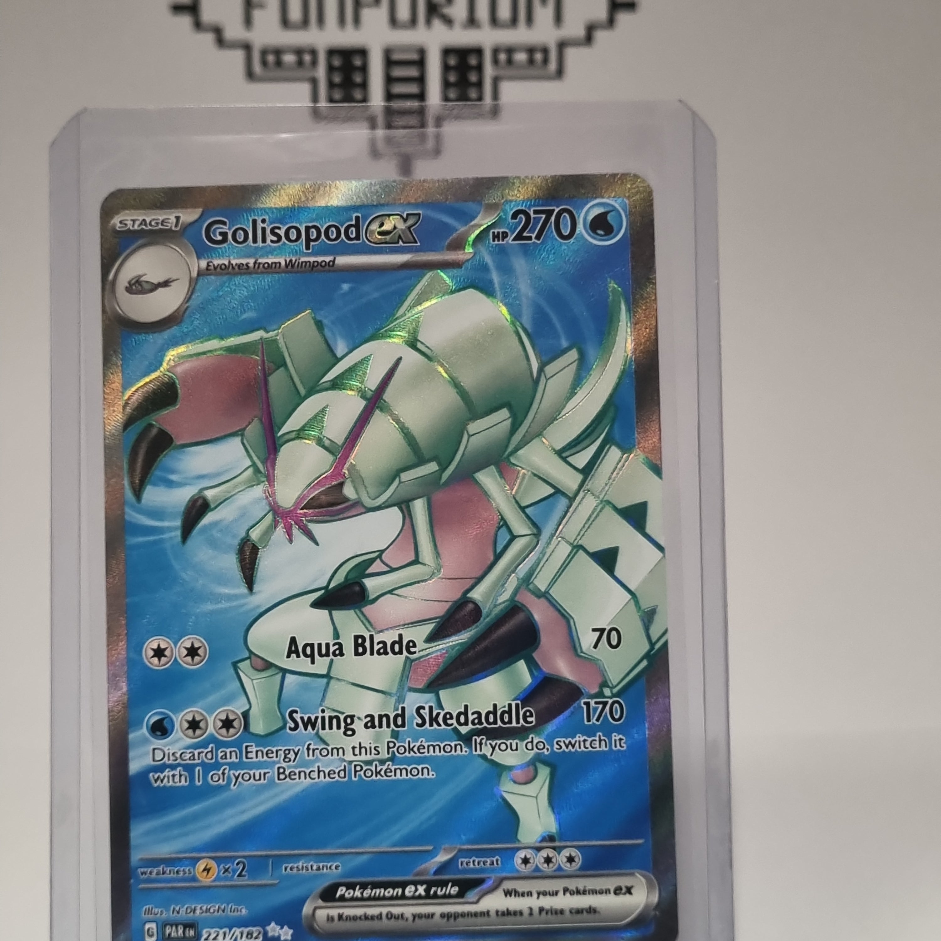 Pokemon TCG: Paradox Rift card - Golisopod EX Ultra Rare.