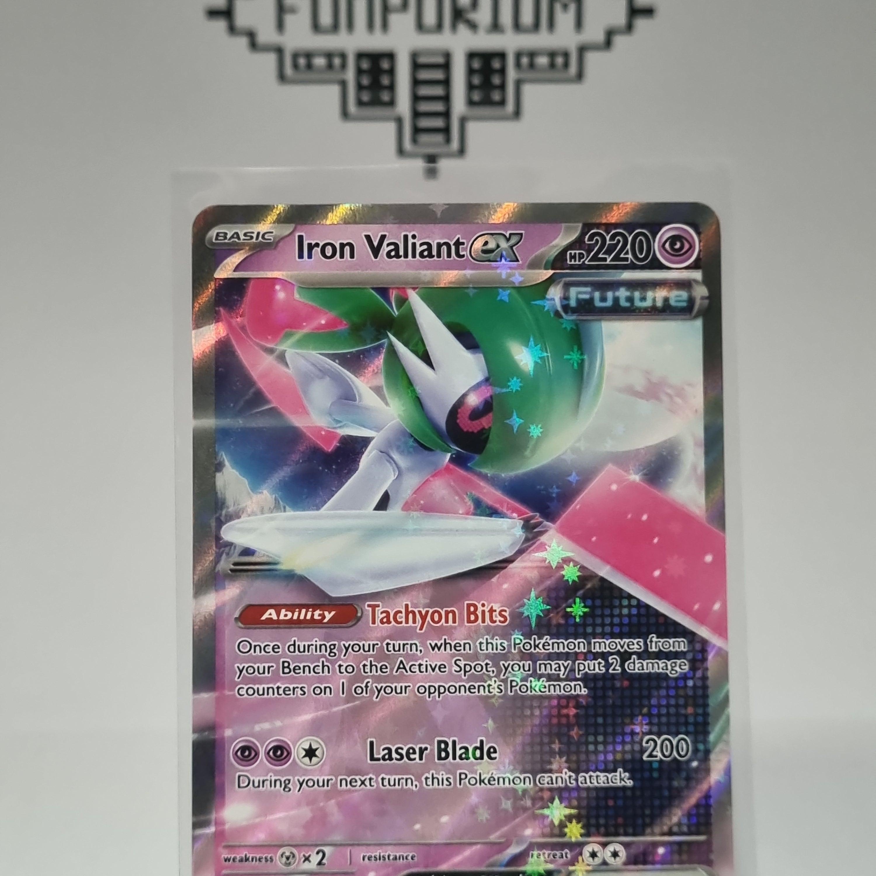 Pokemon TCG: Paradox Rift card - Iron Valiant EX Double Rare.