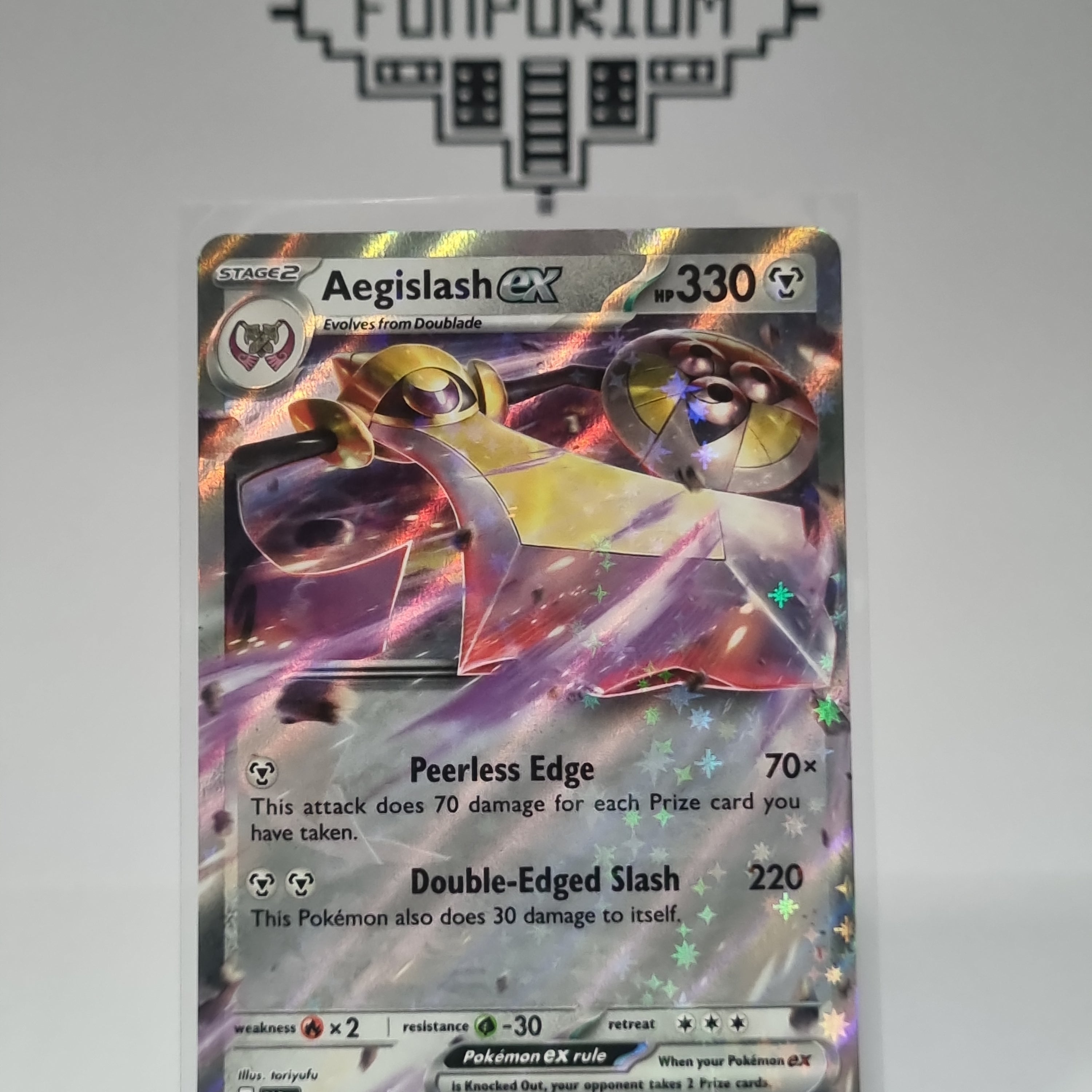 Pokemon TCG: Paradox Rift card - Aegislash EX Double Rare.