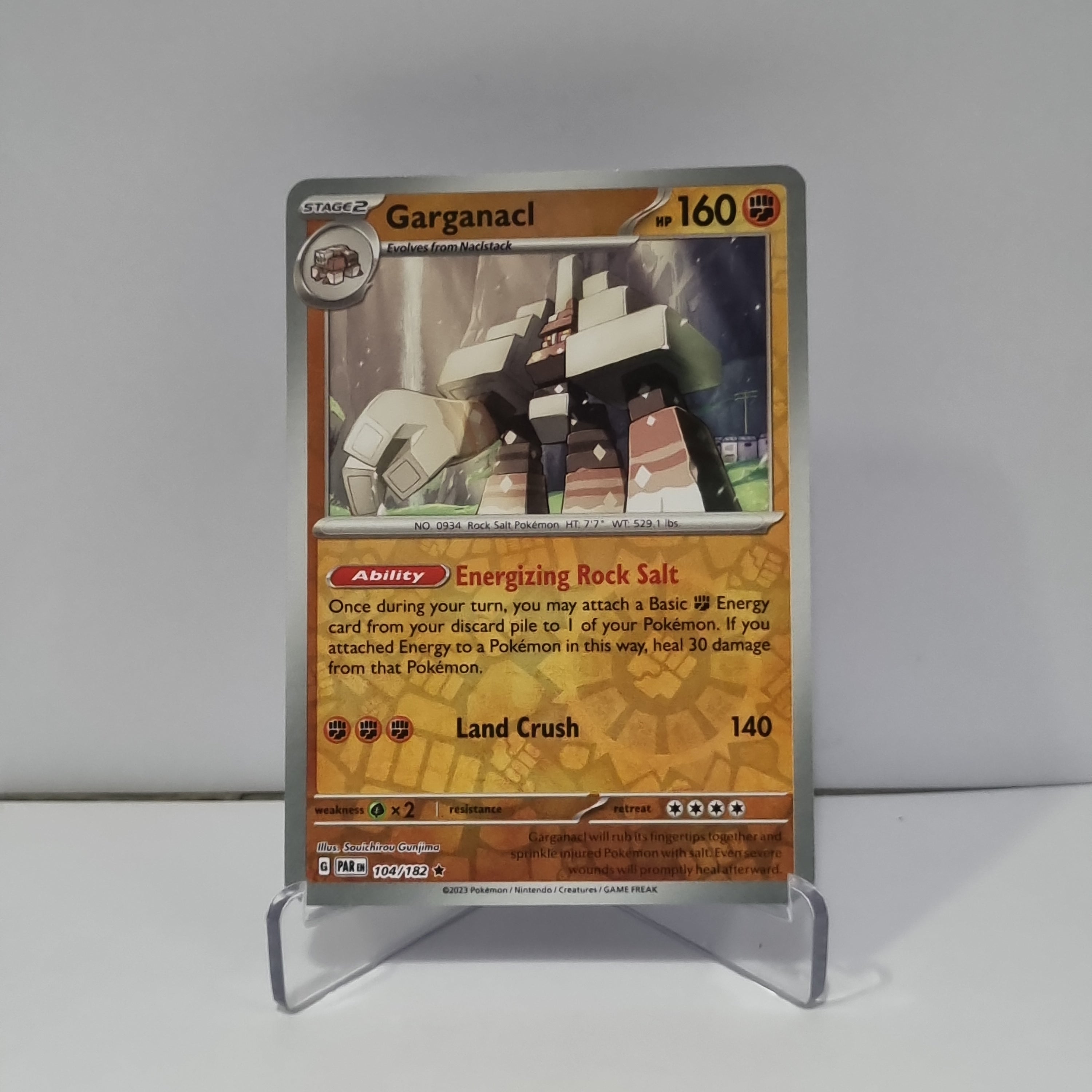 Pokemon TCG: Paradox Rift Reverse Holo card - Garganacl.