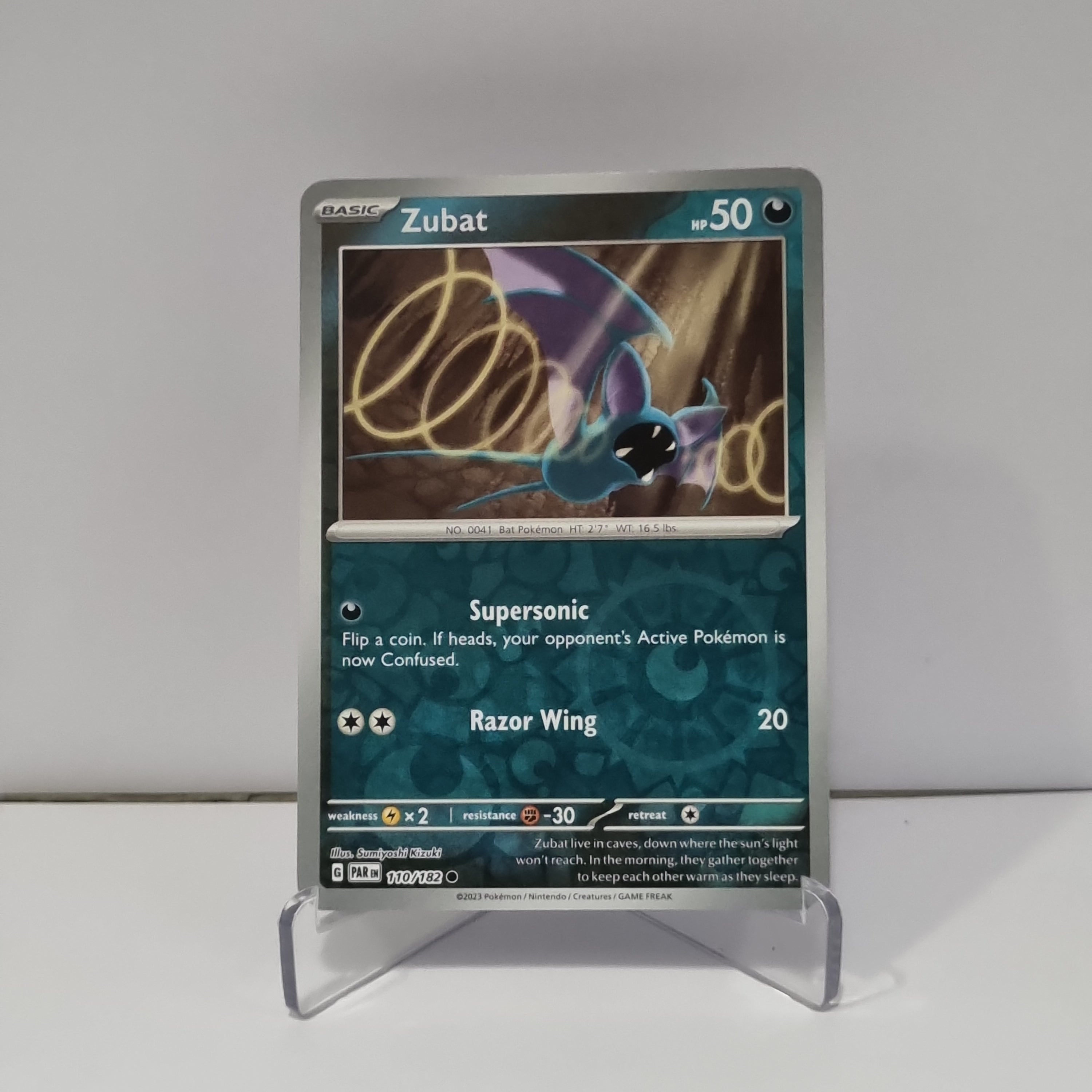 Pokemon TCG: Paradox Rift Reverse Holo card - Zubat.
