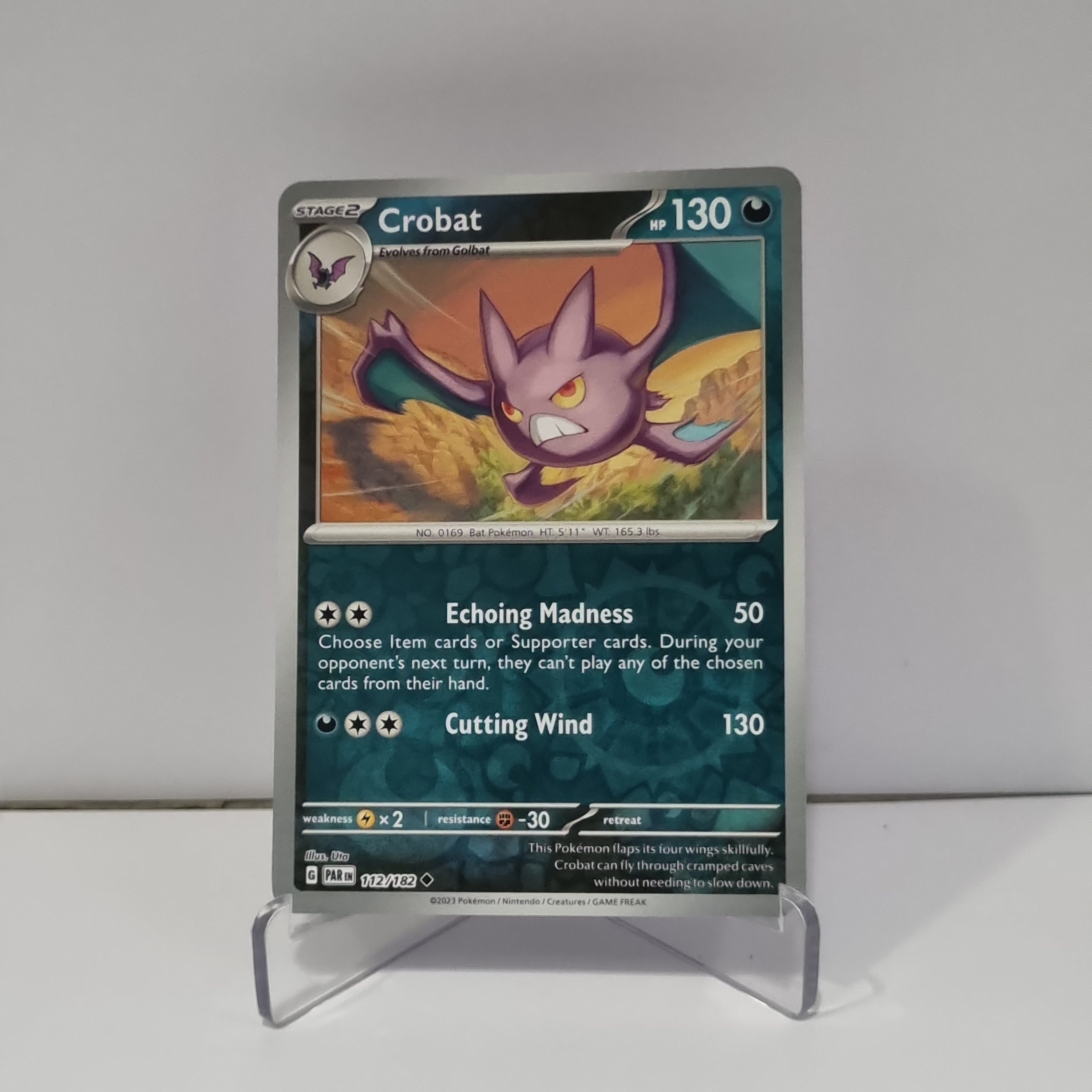 Pokemon TCG: Paradox Rift Reverse Holo card - Crobat.