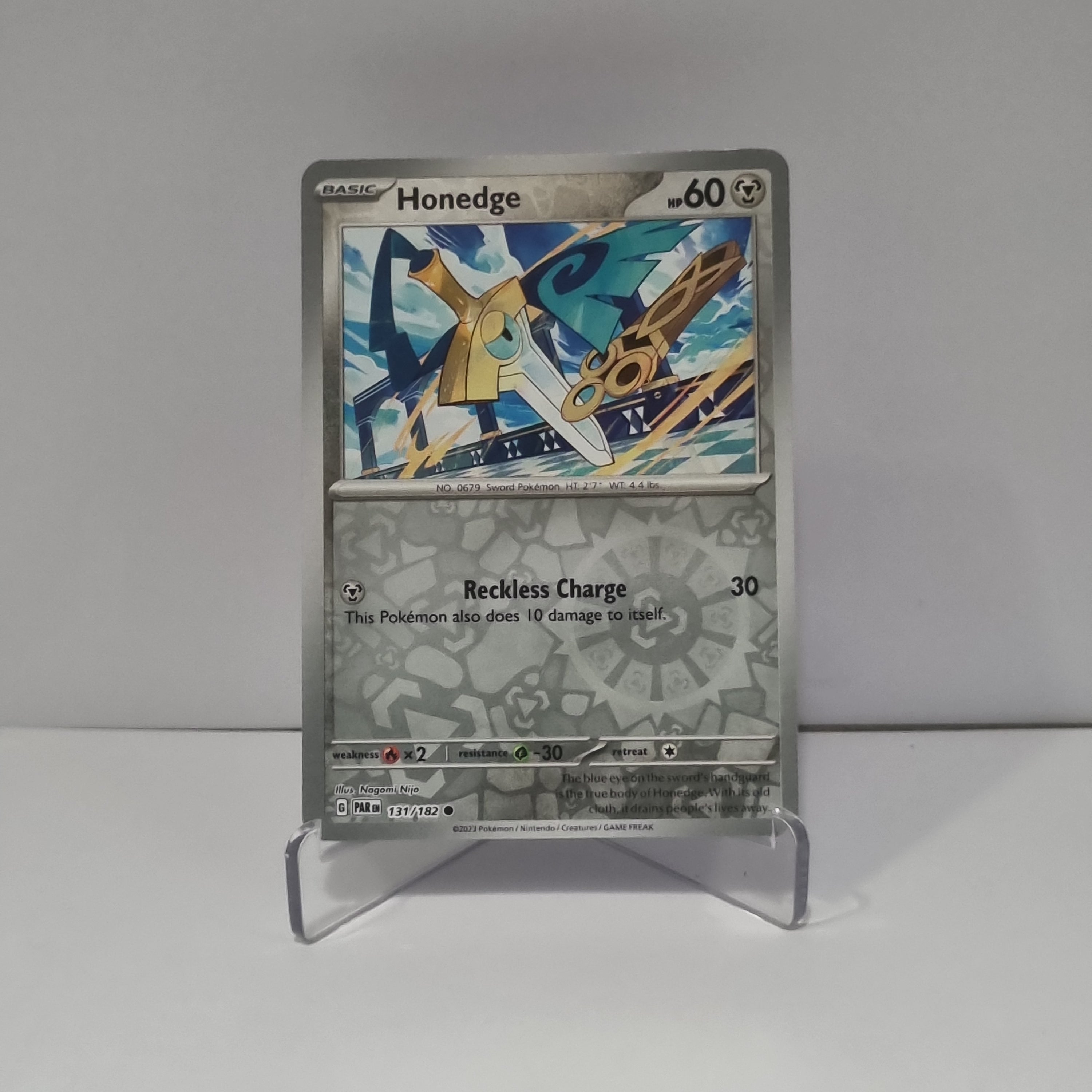 Pokemon TCG: Paradox Rift Reverse Holo card - Honedge.