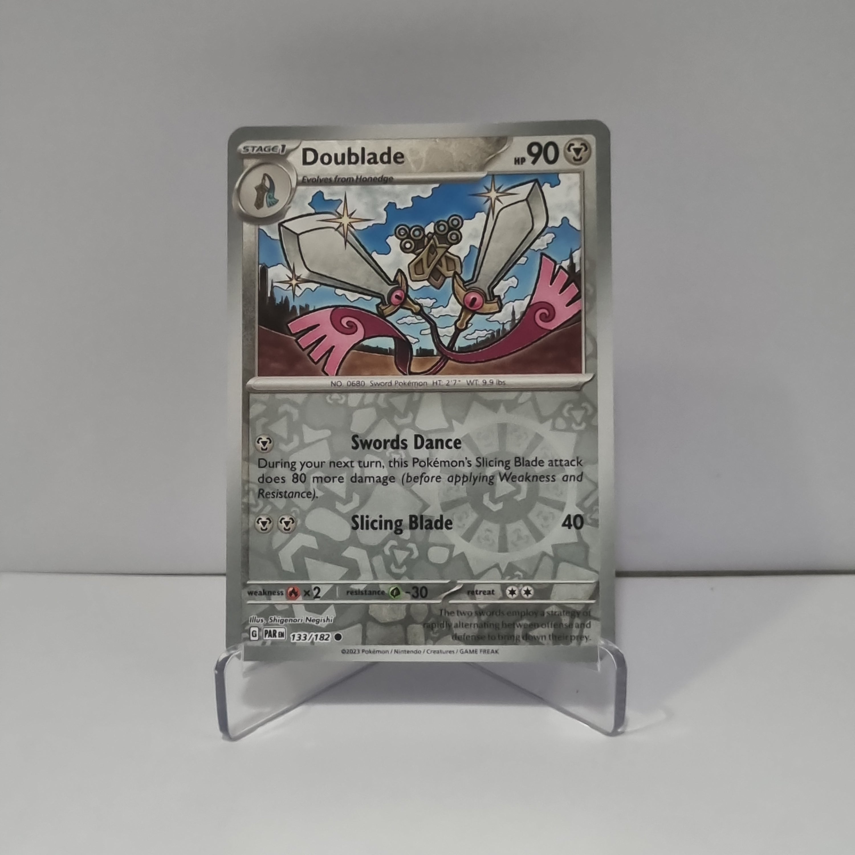 Pokemon TCG: Paradox Rift Reverse Holo card - Doublade.