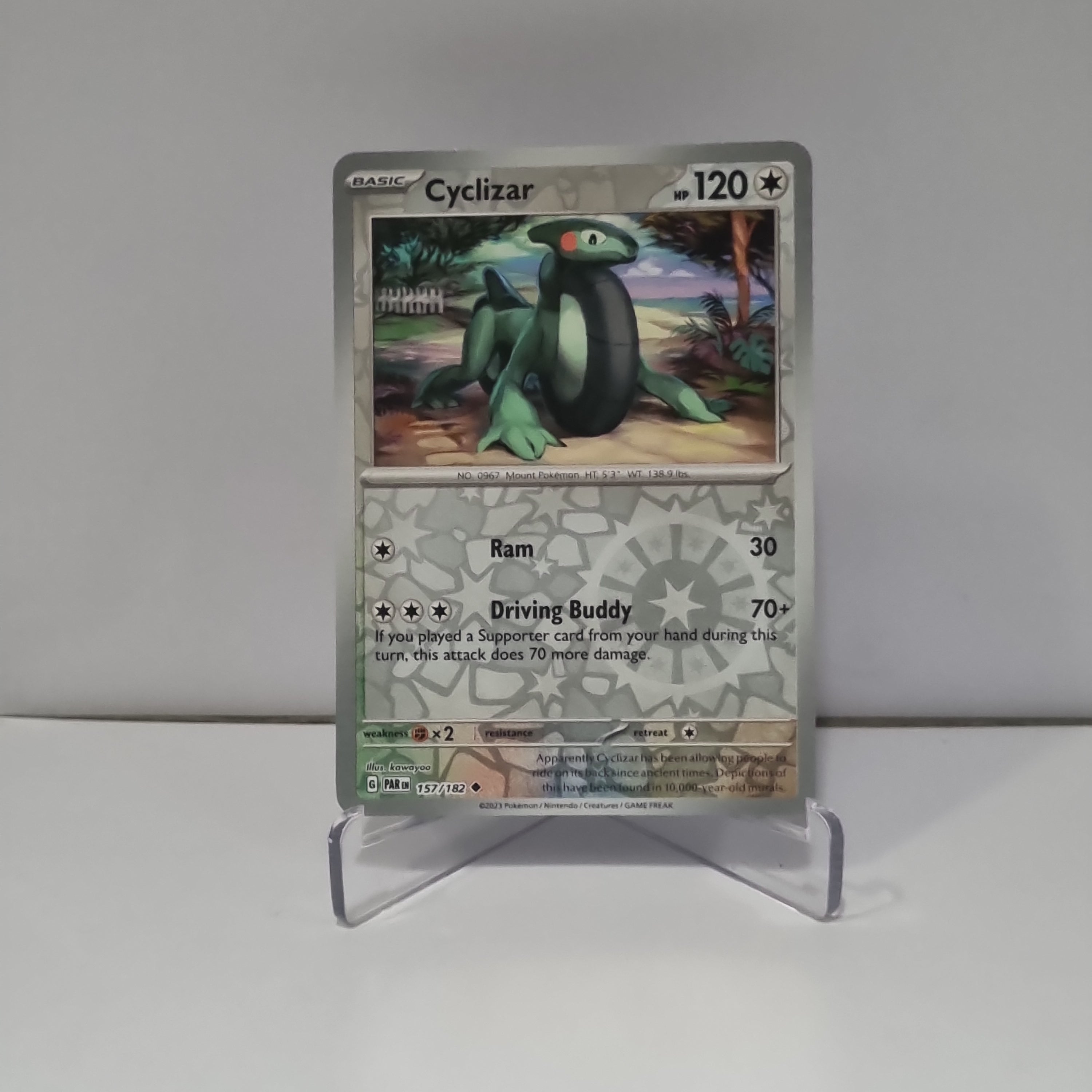 Pokemon TCG: Paradox Rift Reverse Holo card - Cyclizar.