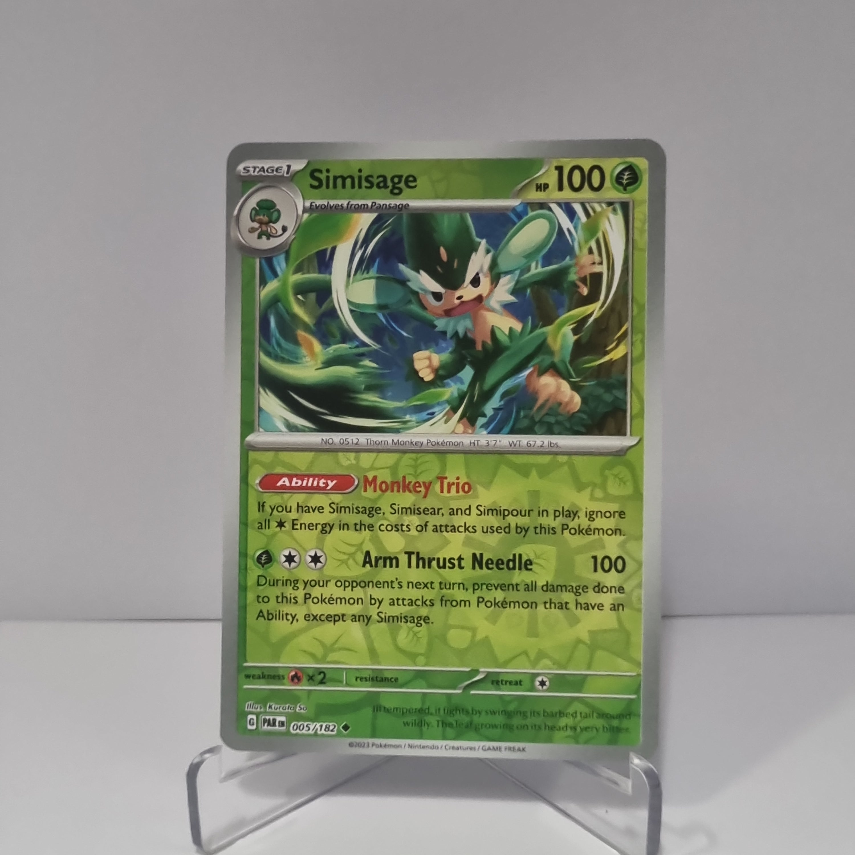 Pokemon TCG: Paradox Rift Reverse Holo card - Simisage.