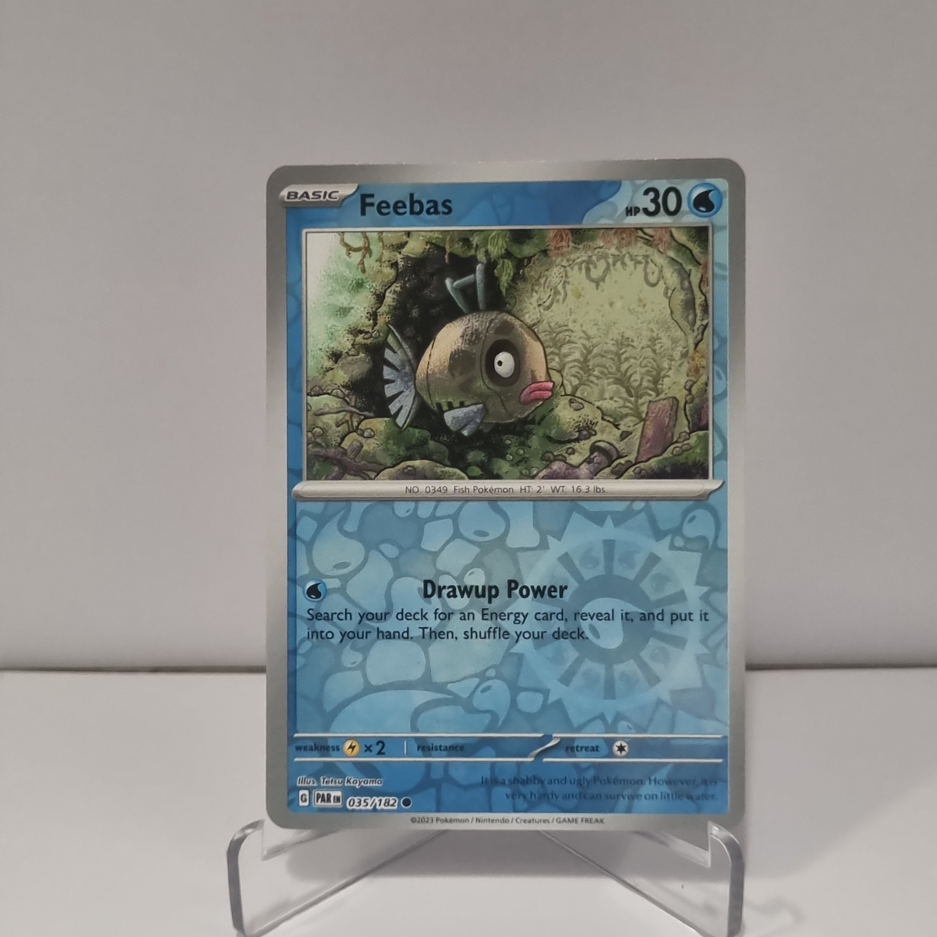 Pokemon TCG: Paradox Rift Reverse Holo card - Feebas.