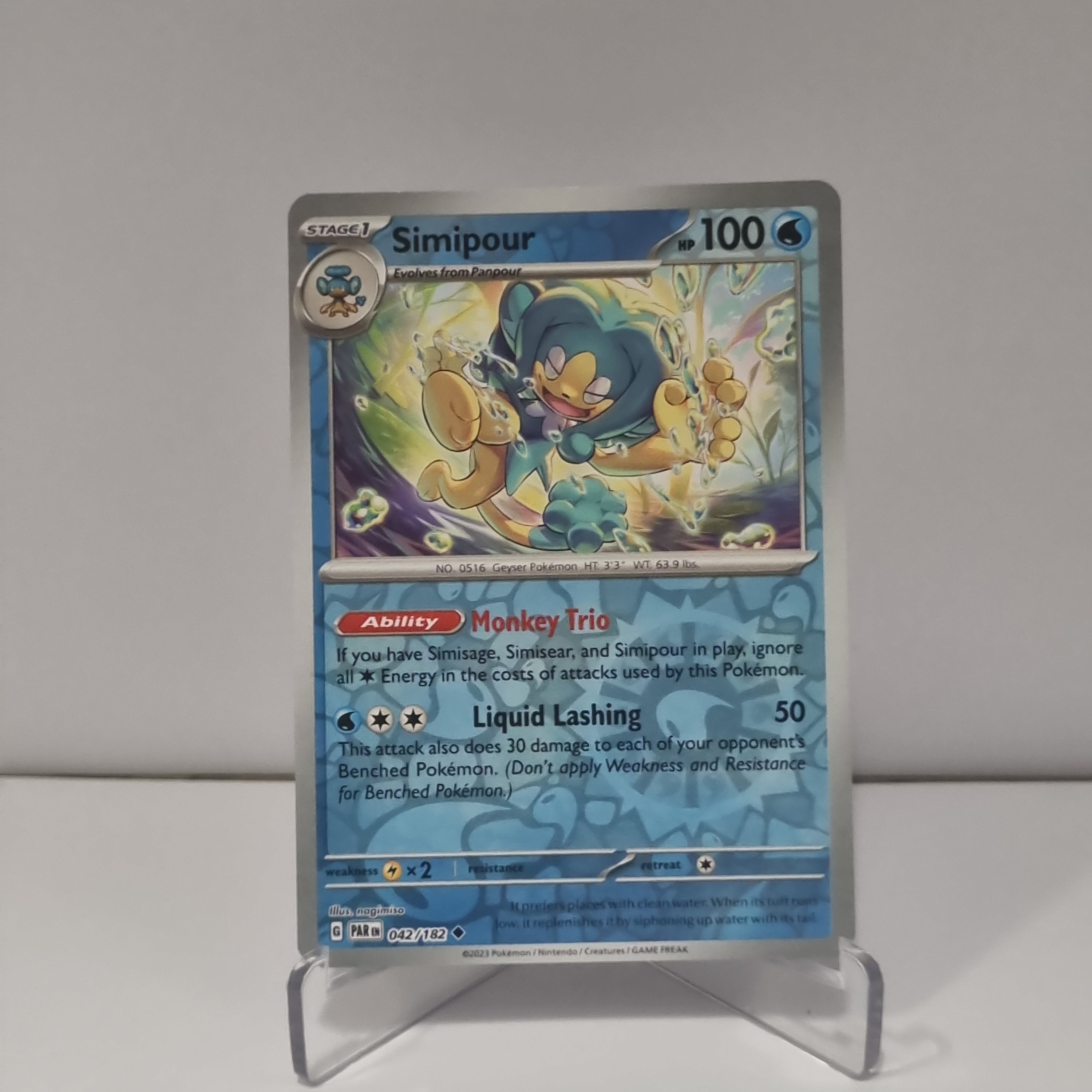 Pokemon TCG: Paradox Rift Reverse Holo card - Simipour.