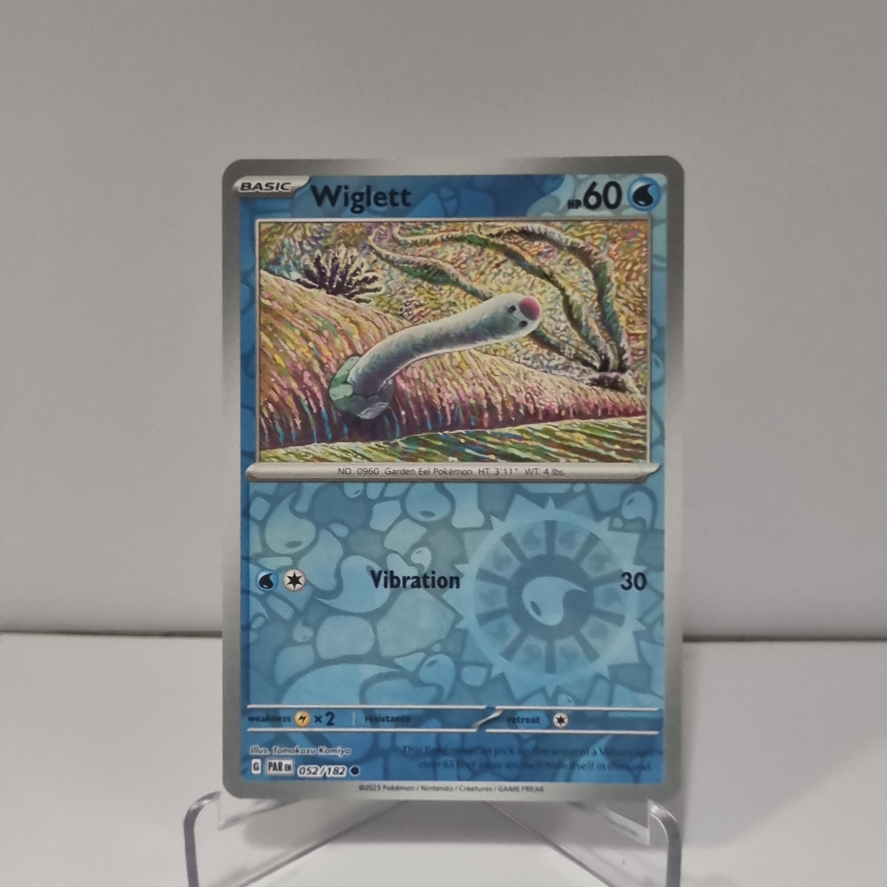 Pokemon TCG: Paradox Rift Reverse Holo card - Wiglett.