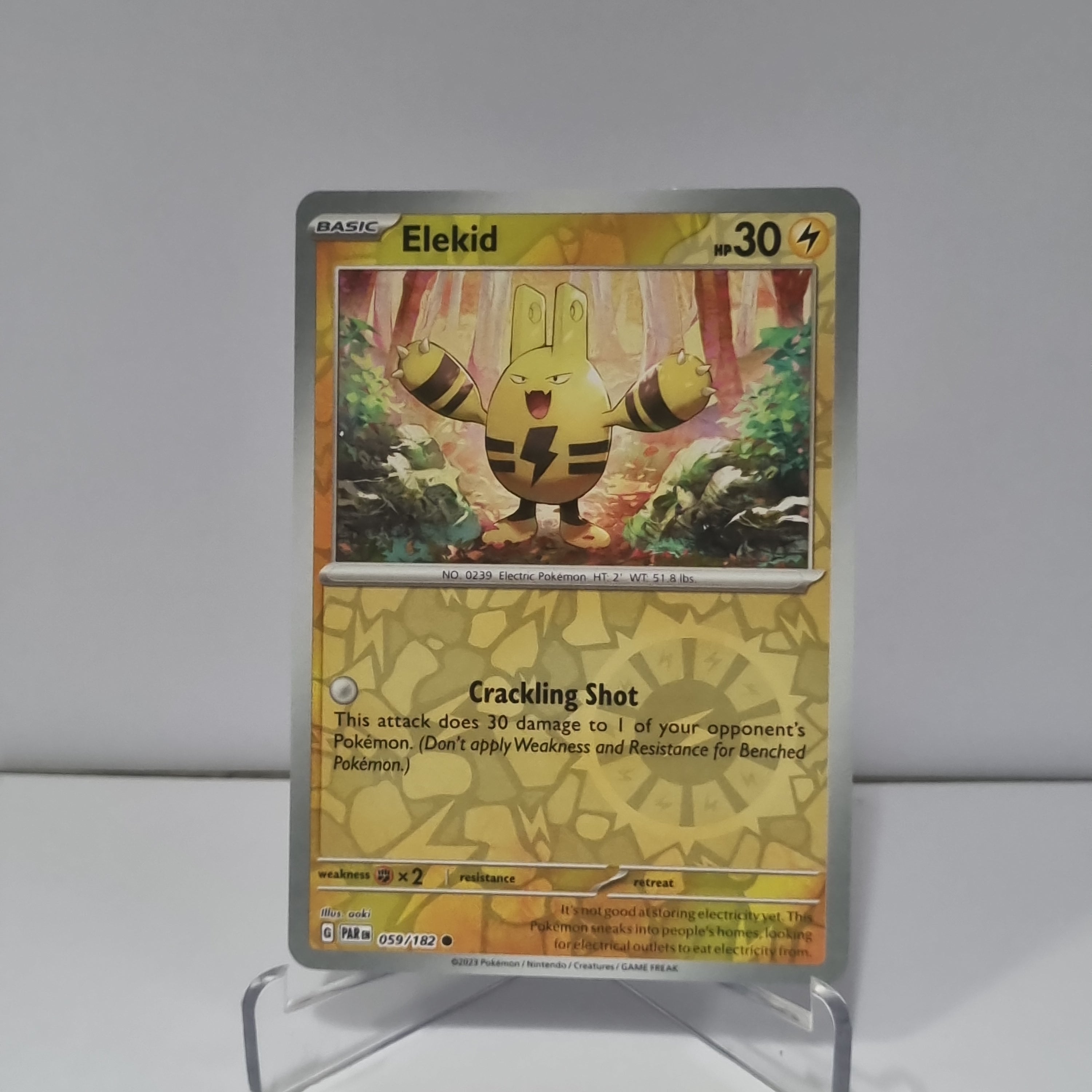 Pokemon TCG: Paradox Rift Reverse Holo card - Elekid.