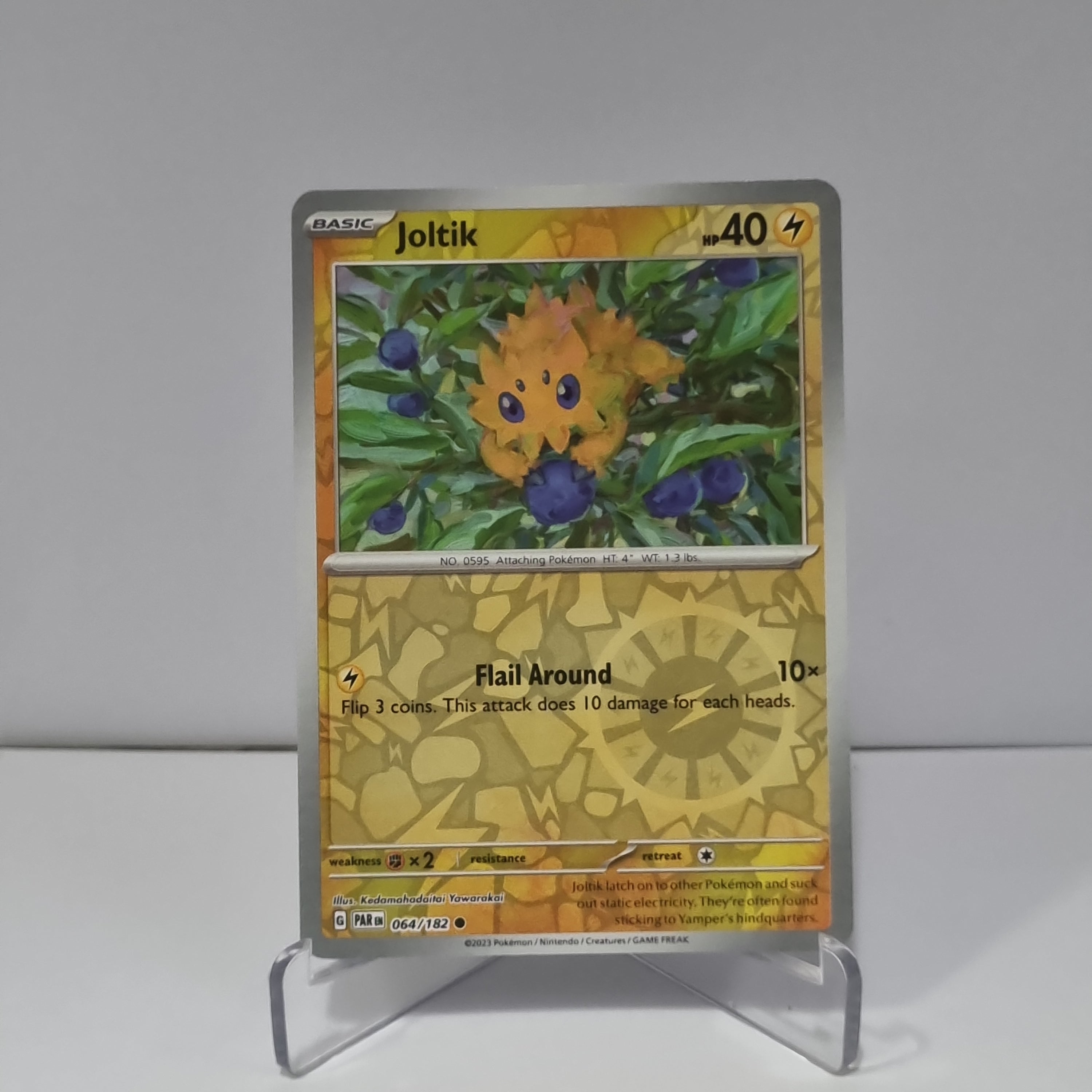 Pokemon TCG: Paradox Rift Reverse Holo card - Joltik.