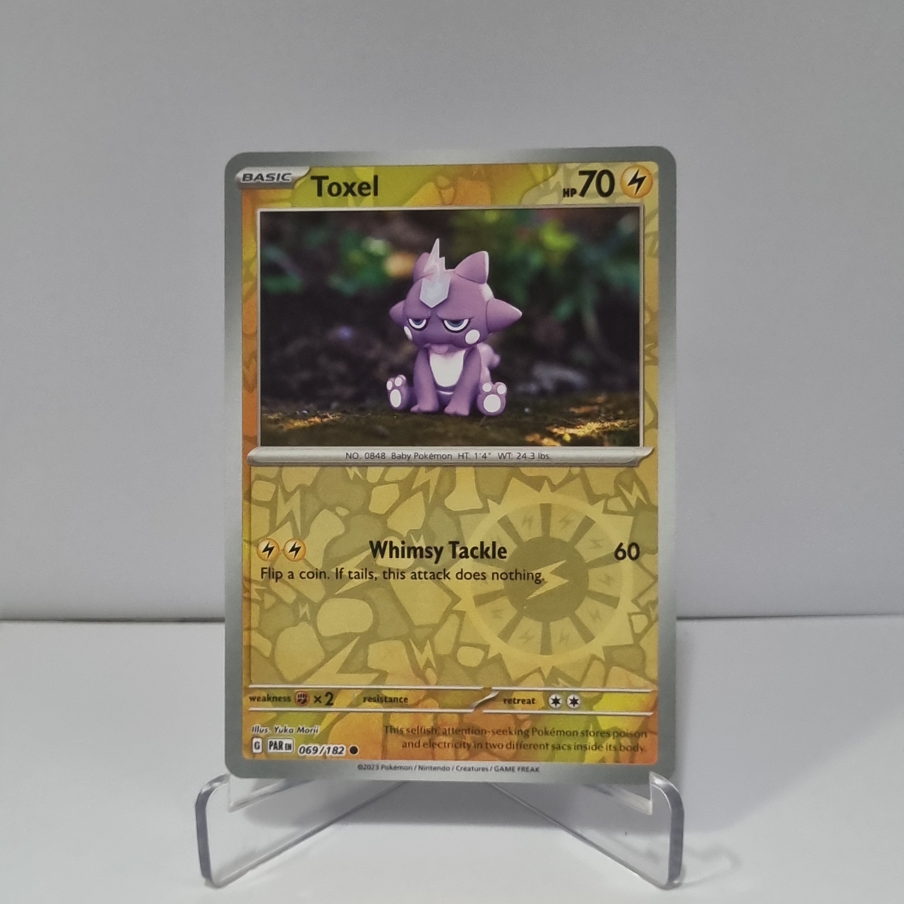 Pokemon TCG: Paradox Rift Reverse Holo card - Toxel.