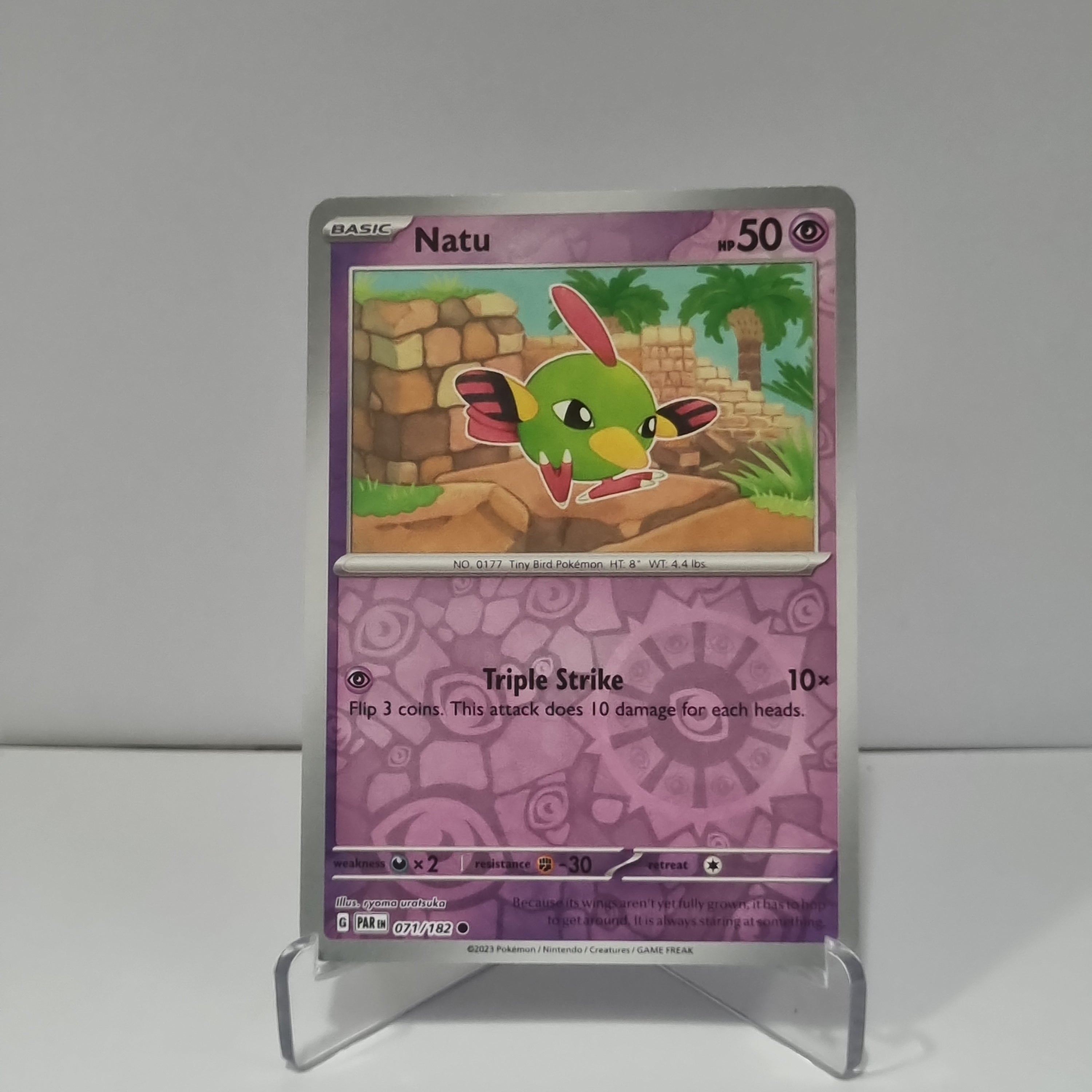 Pokemon TCG: Paradox Rift Reverse Holo card - Natu.