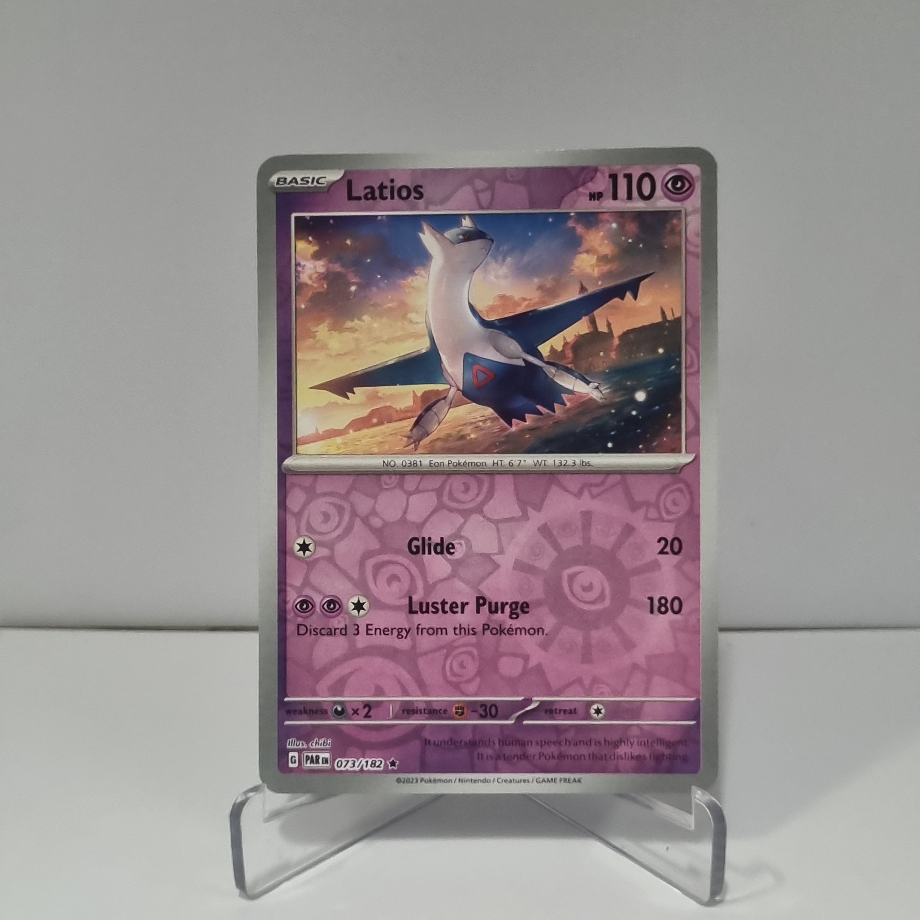Pokemon TCG: Paradox Rift Reverse Holo card - Latios.