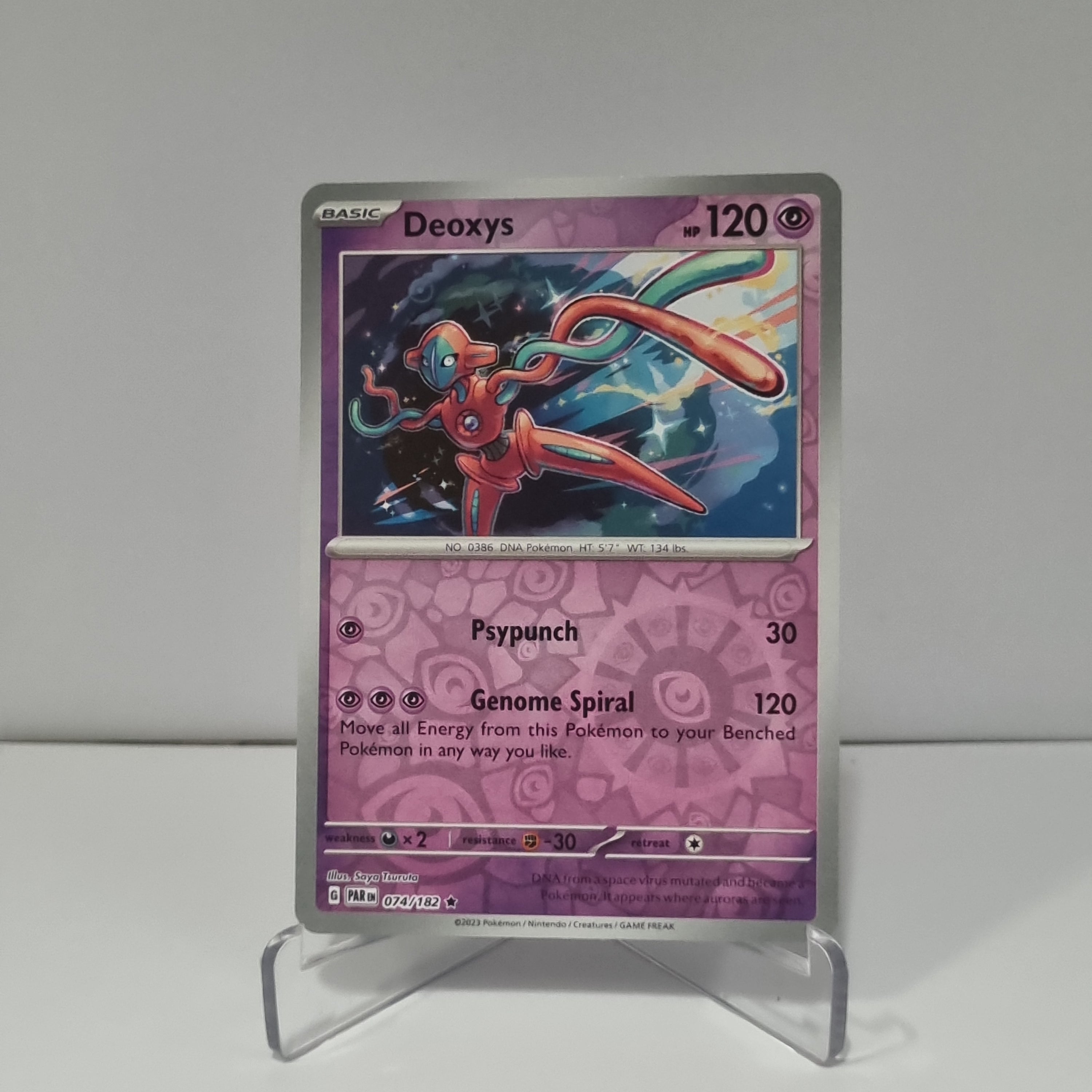 Pokemon TCG: Paradox Rift Reverse Holo card - Deoxys.
