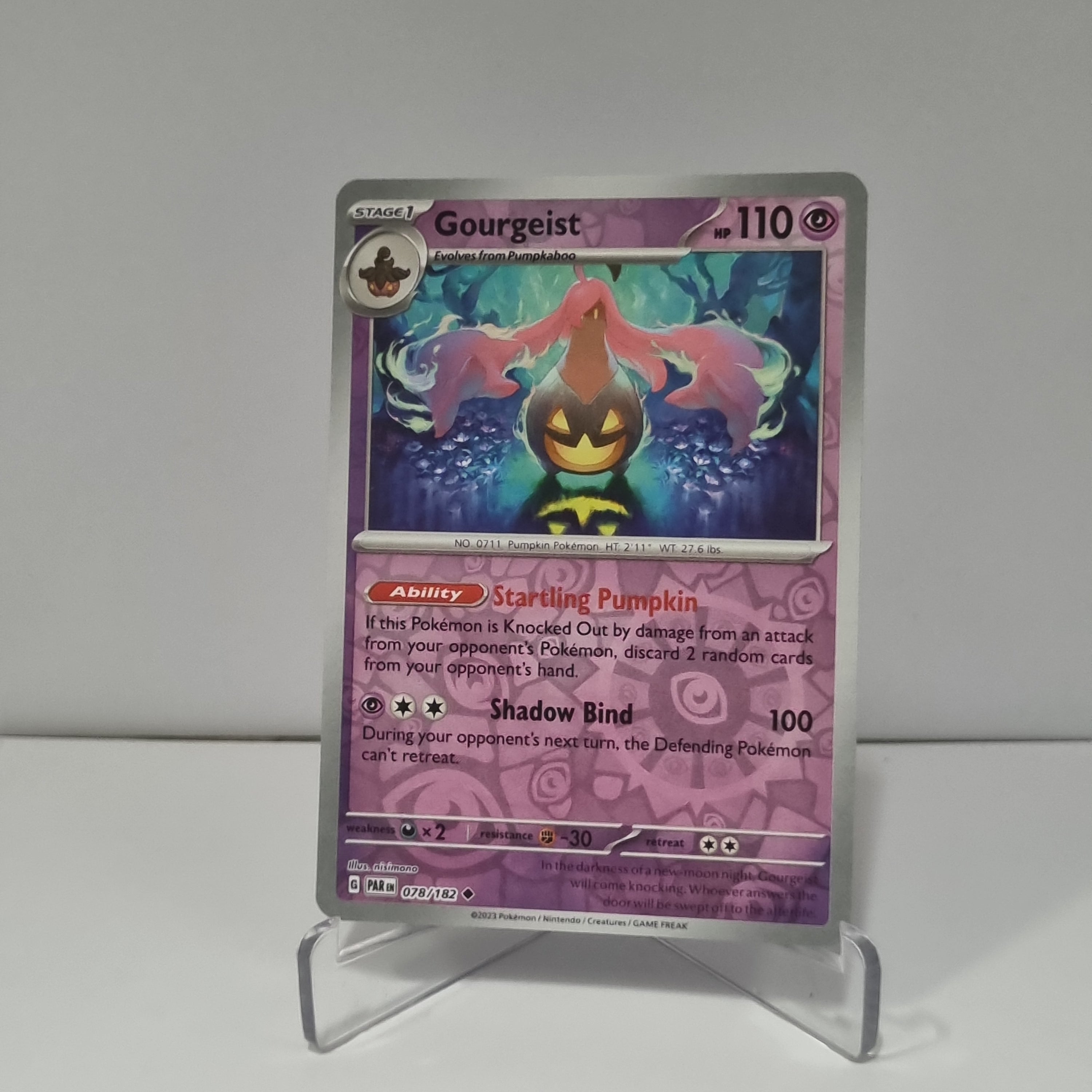 Pokemon TCG: Paradox Rift Reverse Holo card - Gourgeist.