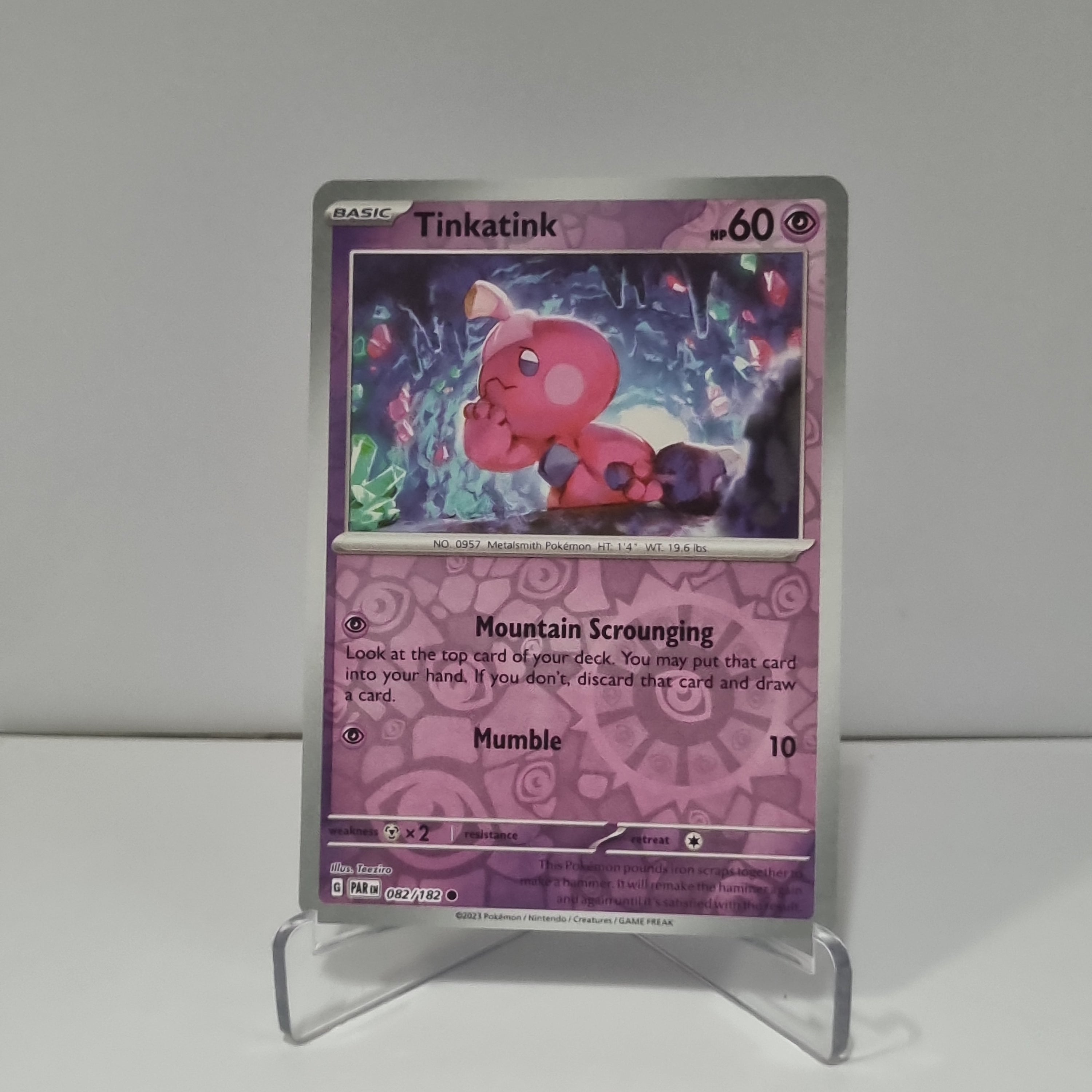 Pokemon TCG: Paradox Rift Reverse Holo card - Tinkatink.