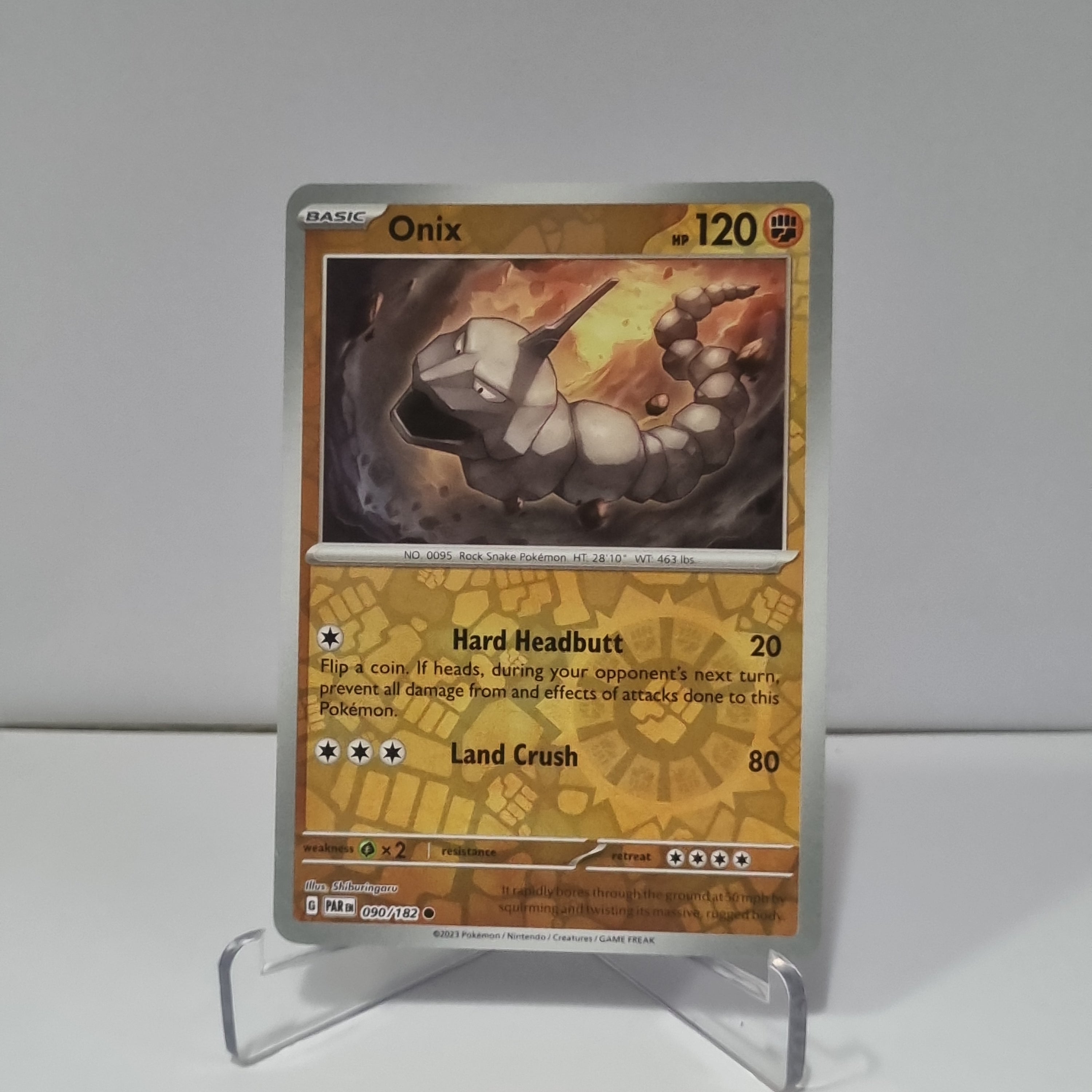 Pokemon TCG: Paradox Rift Reverse Holo card - Onix.