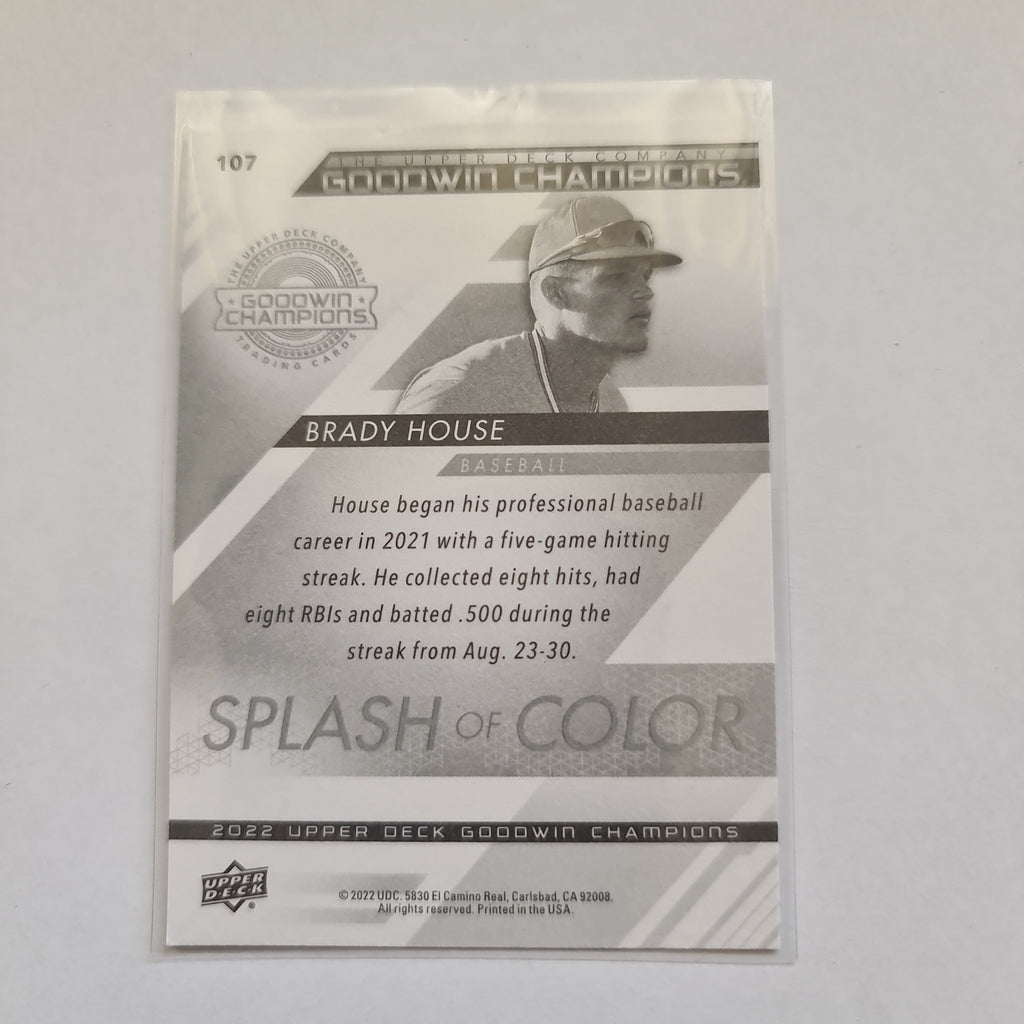 2022 Goodwin Champions - Splash of Color Base - #107 - Brady House