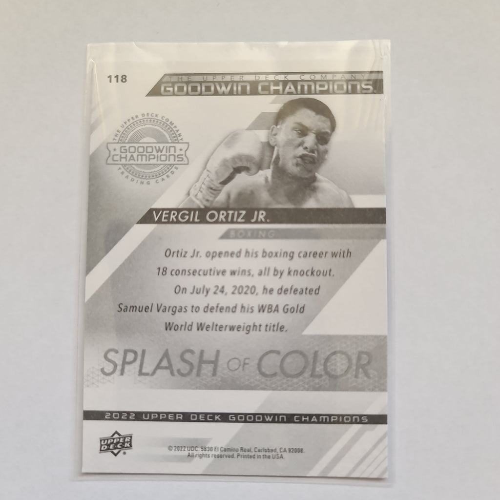 2022 Goodwin Champions - Splash of Color Base - #118 -Vergil Ortiz Jr