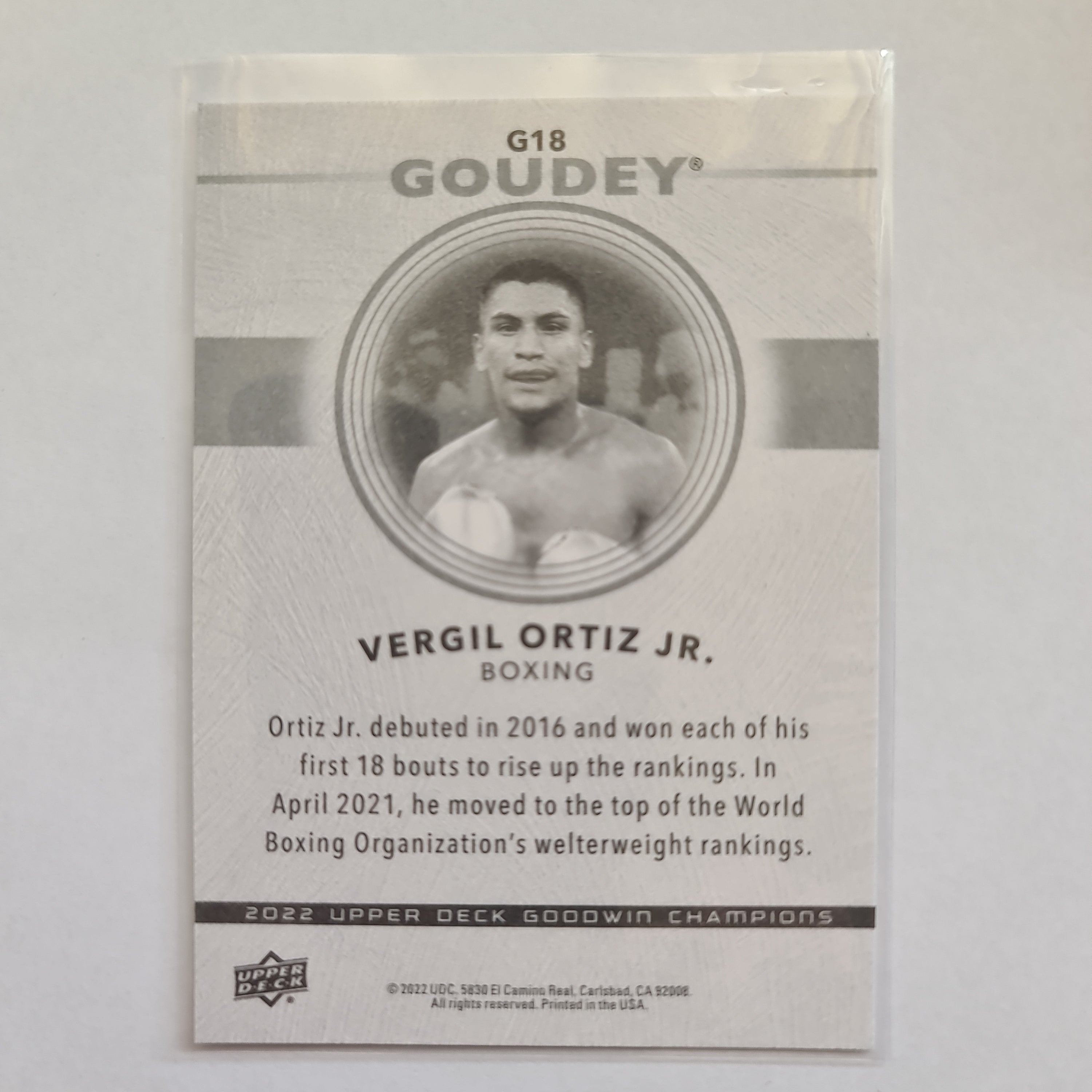 2022 Goodwin Champions - Goudey Insert - #G18 - Vergil Ortiz Jr.