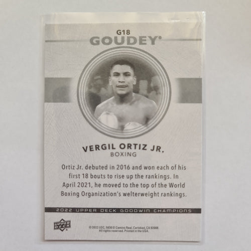 2022 Goodwin Champions - Goudey Insert - #G18 - Vergil Ortiz Jr.