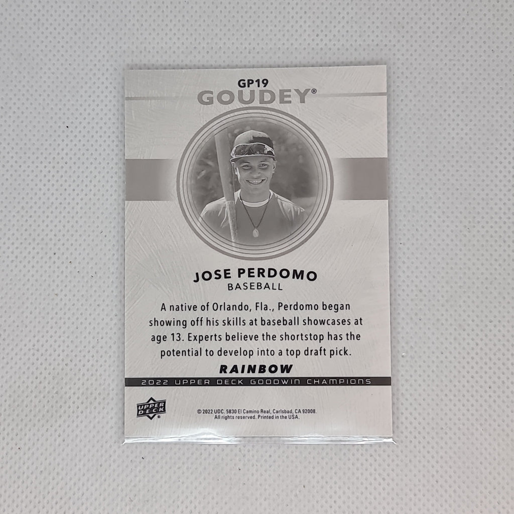 2022 Goodwin Champions - Goudey Platinum Rainbow #GP19 Jose Perdomo