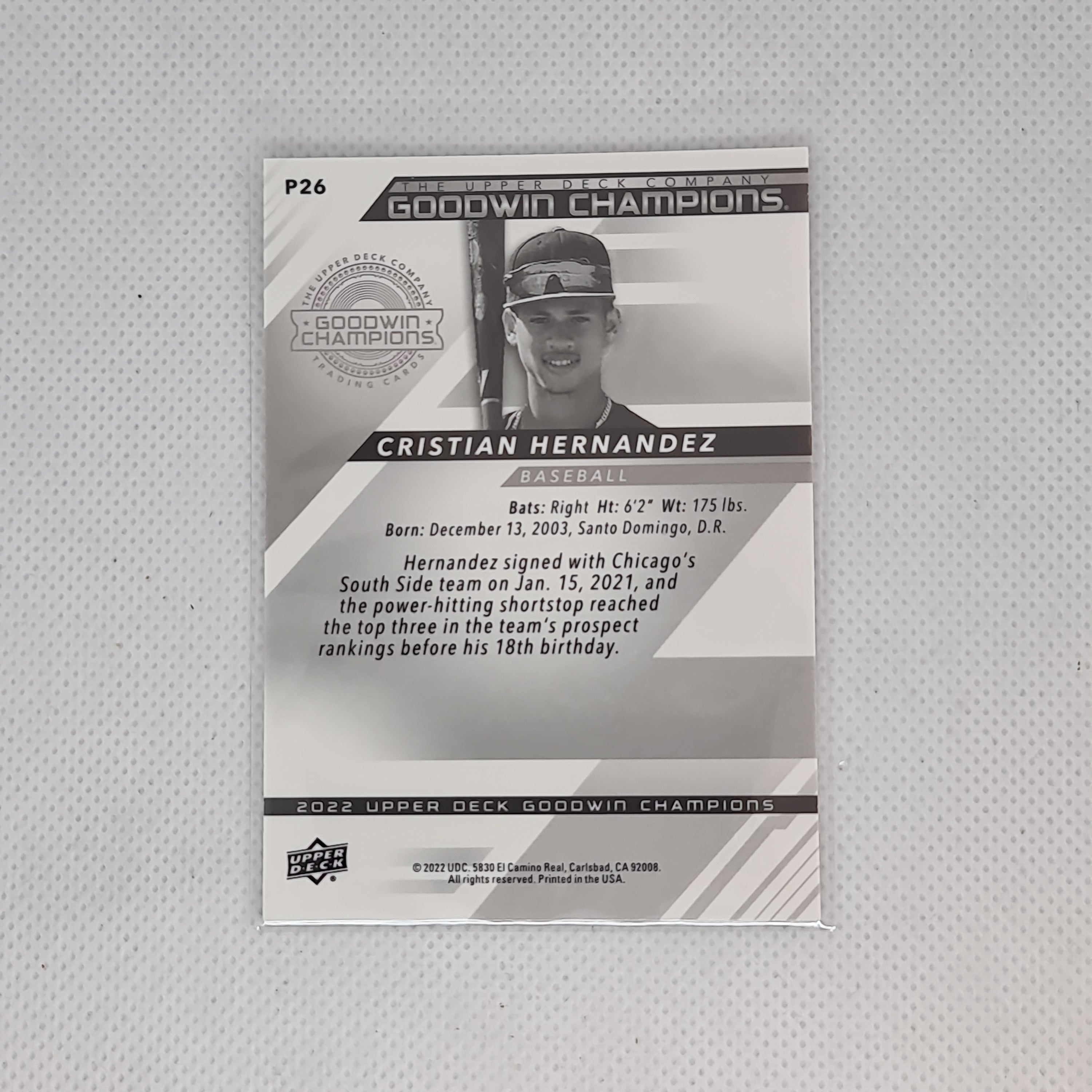 2022 Goodwin Champions - Platinum Set - #P26 - Cristian Hernandez