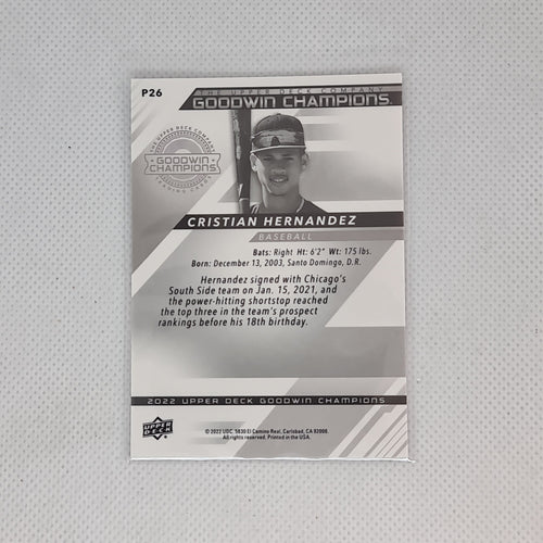 2022 Goodwin Champions - Platinum Set - #P26 - Cristian Hernandez