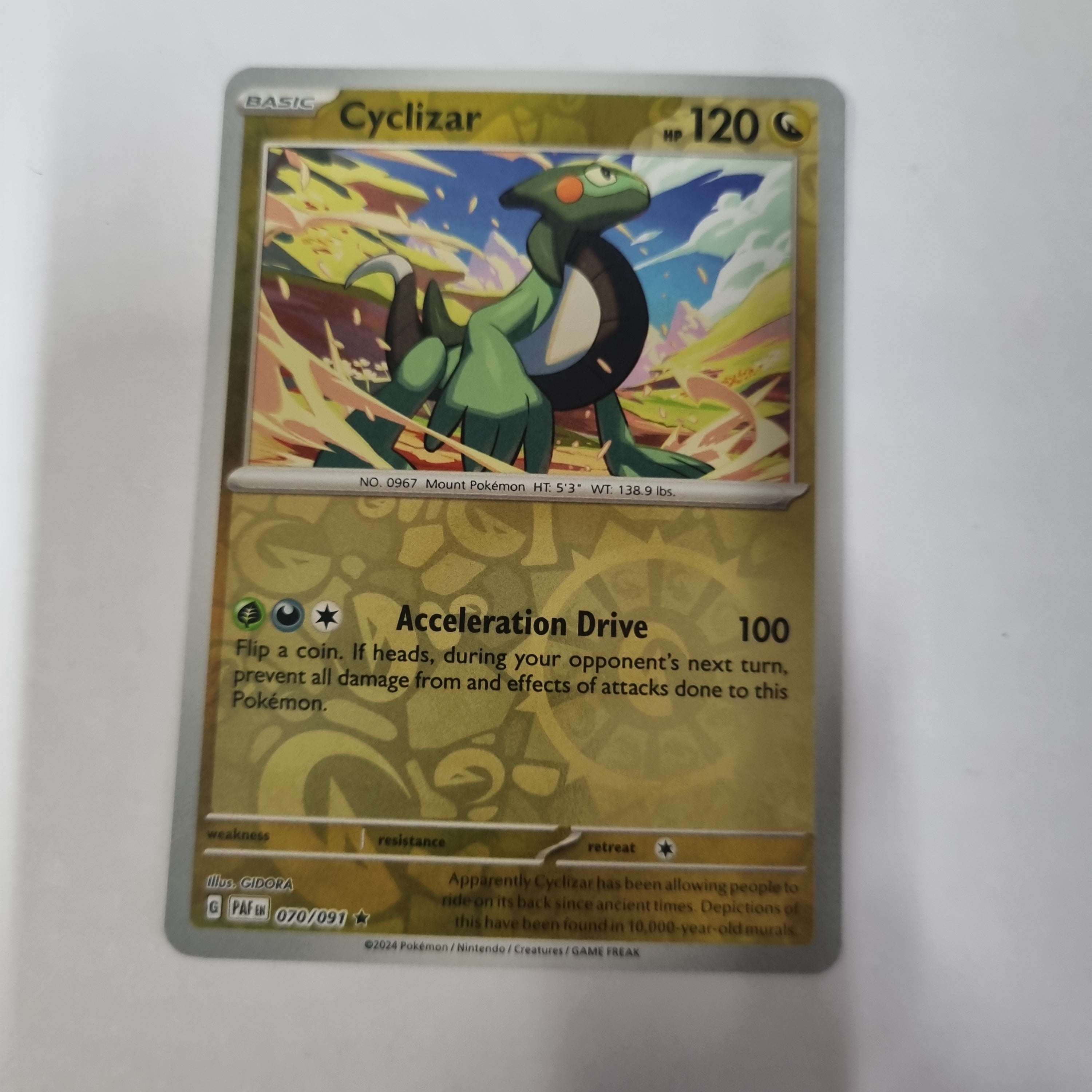 Pokemon TCG - Paldean Fates - #70 - Cyclizar - Rare - Reverse Holo