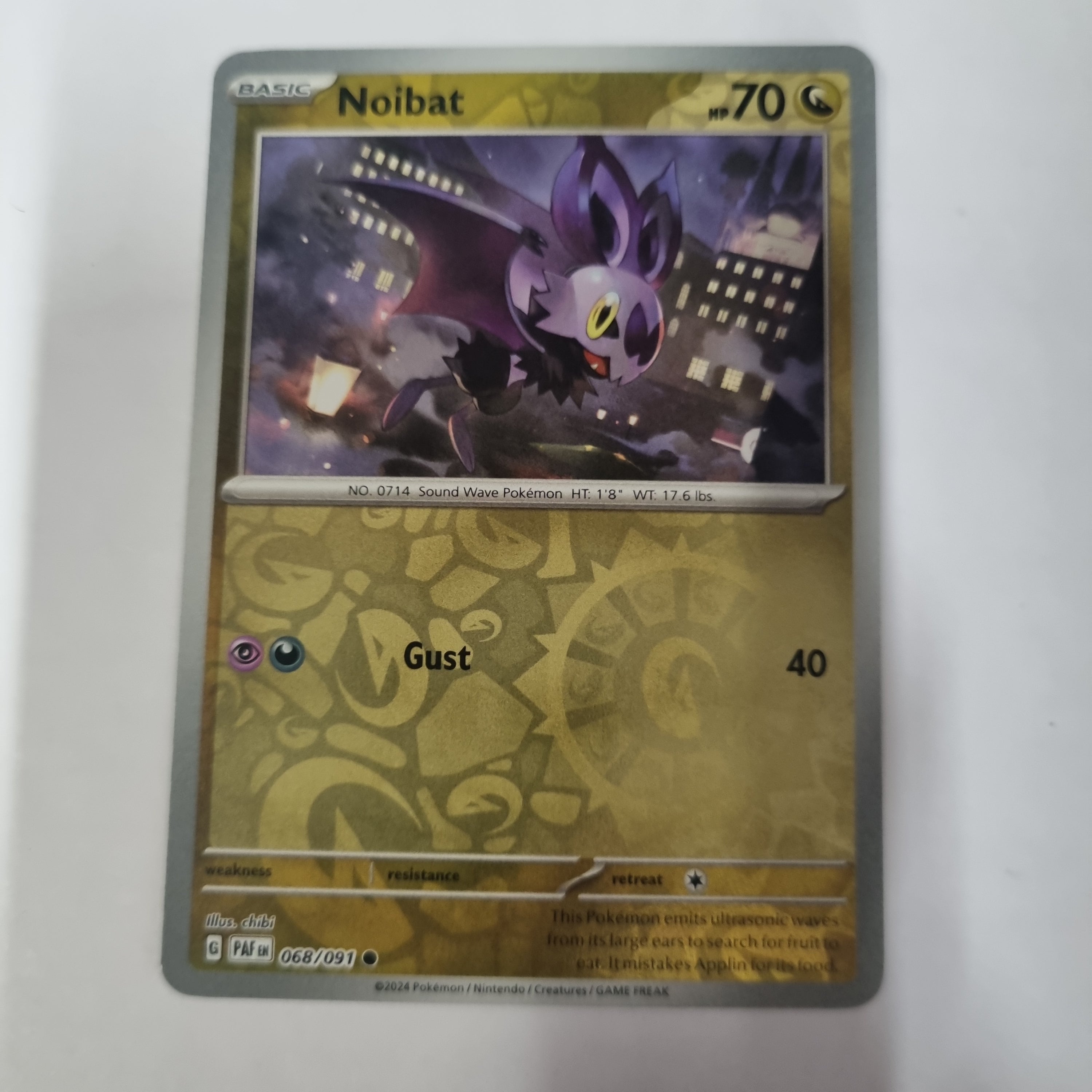 Pokemon TCG - Paldean Fates - #68 - Noibat - common - Reverse Holo