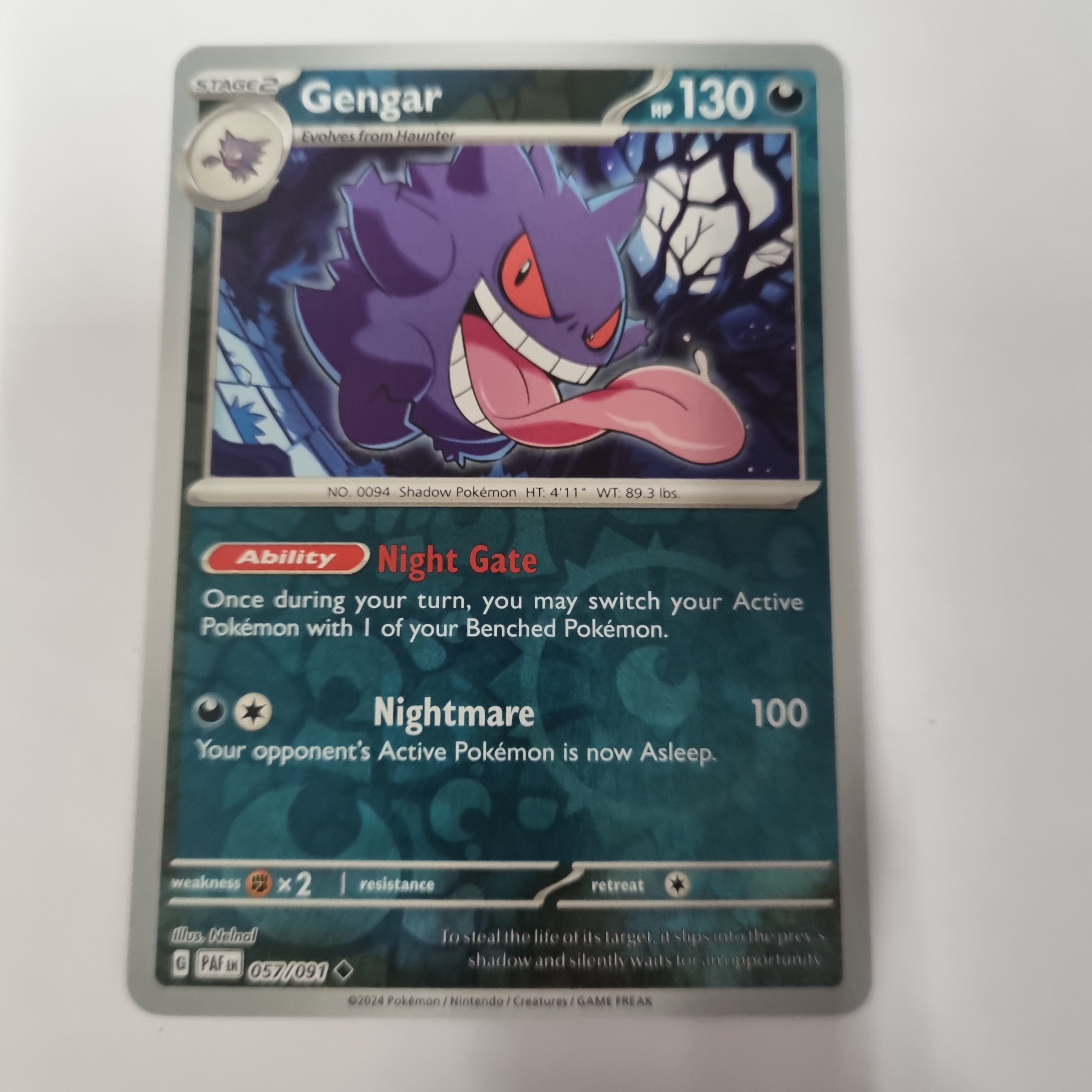 Pokemon TCG - Paldean Fates - #57 - Gengar - Uncommon - Reverse Holo