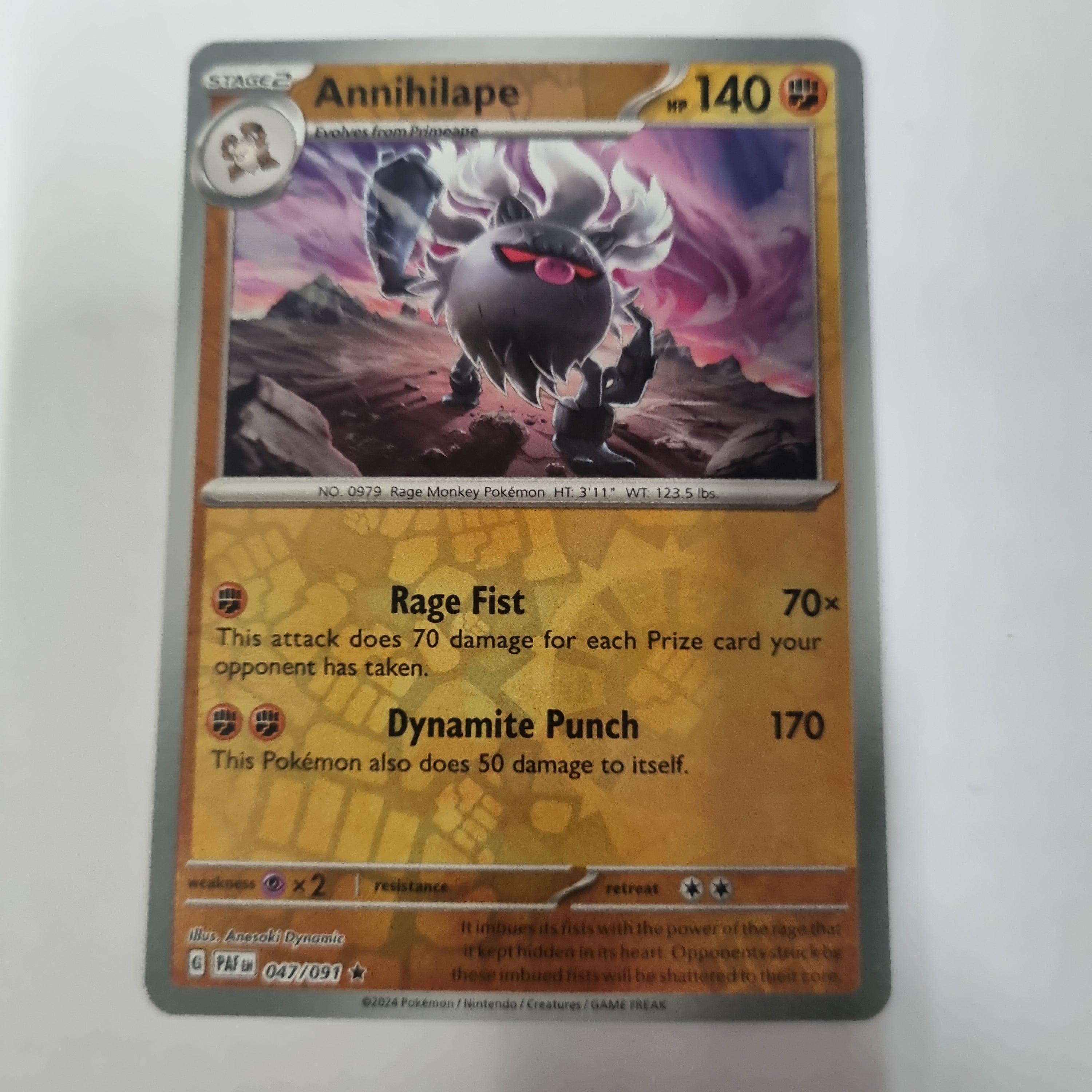 Pokemon TCG - Paldean Fates - #47 - Annihilape - Rare - Reverse Holo