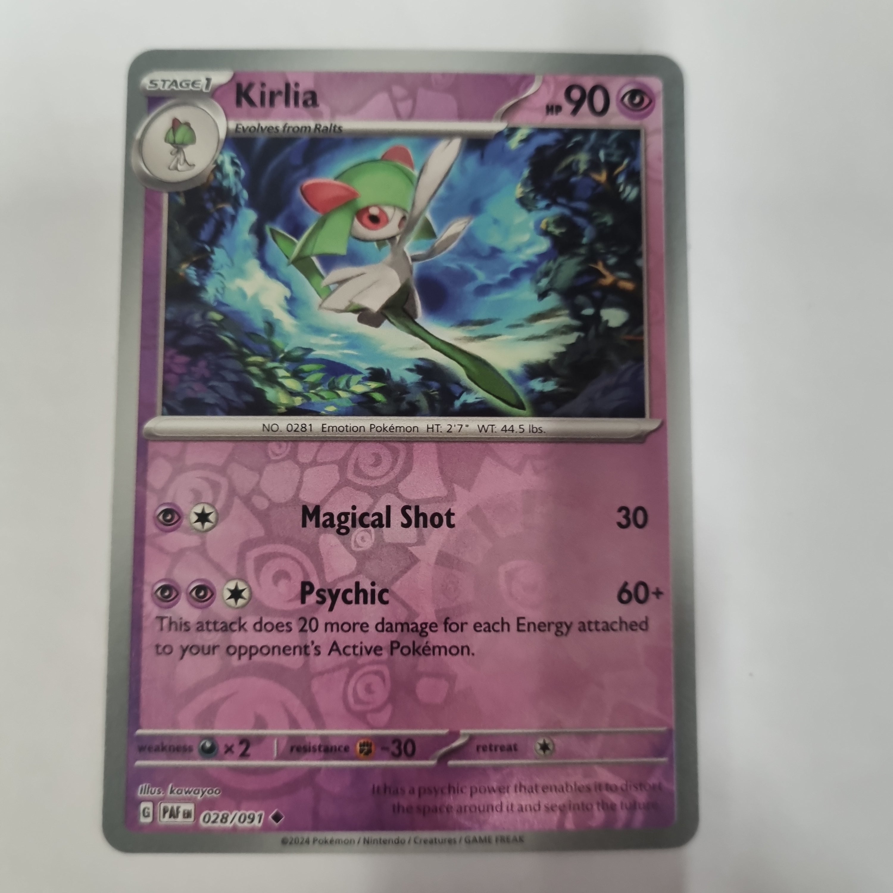 Pokemon TCG - Paldean Fates - #28 - Kirlia - Uncommon - Reverse Holo