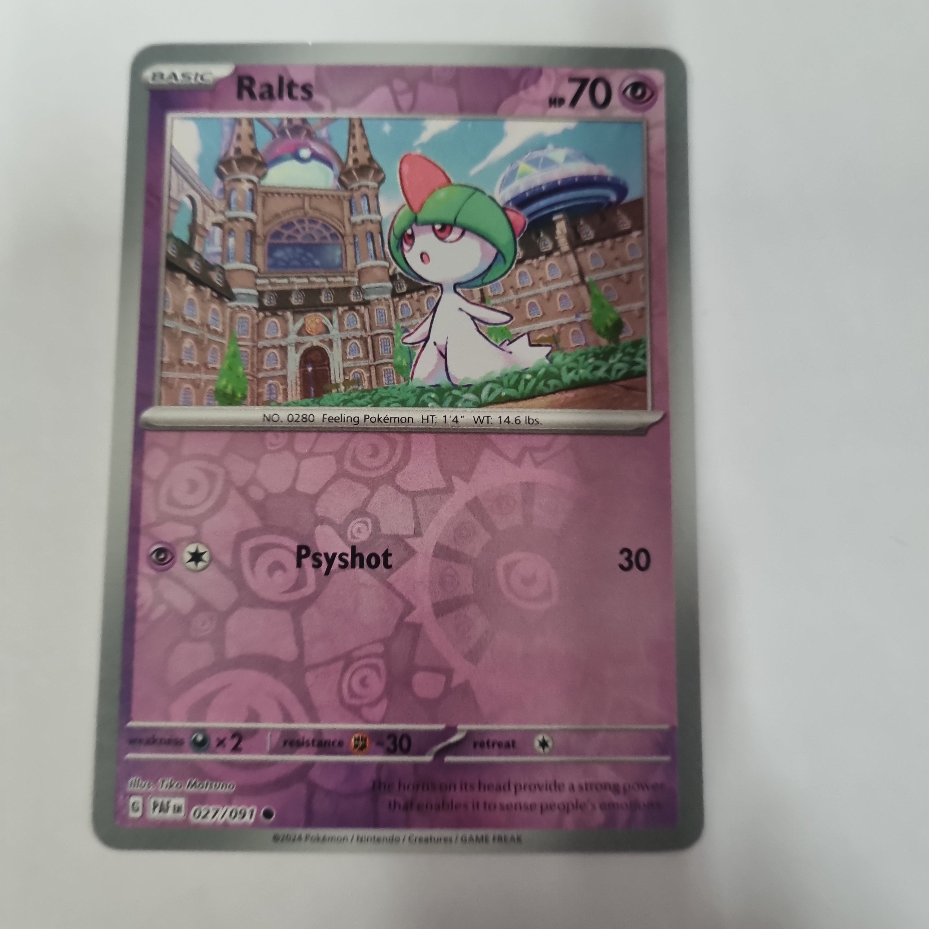 Pokemon TCG - Paldean Fates - #27 - Ralts - common - Reverse Holo