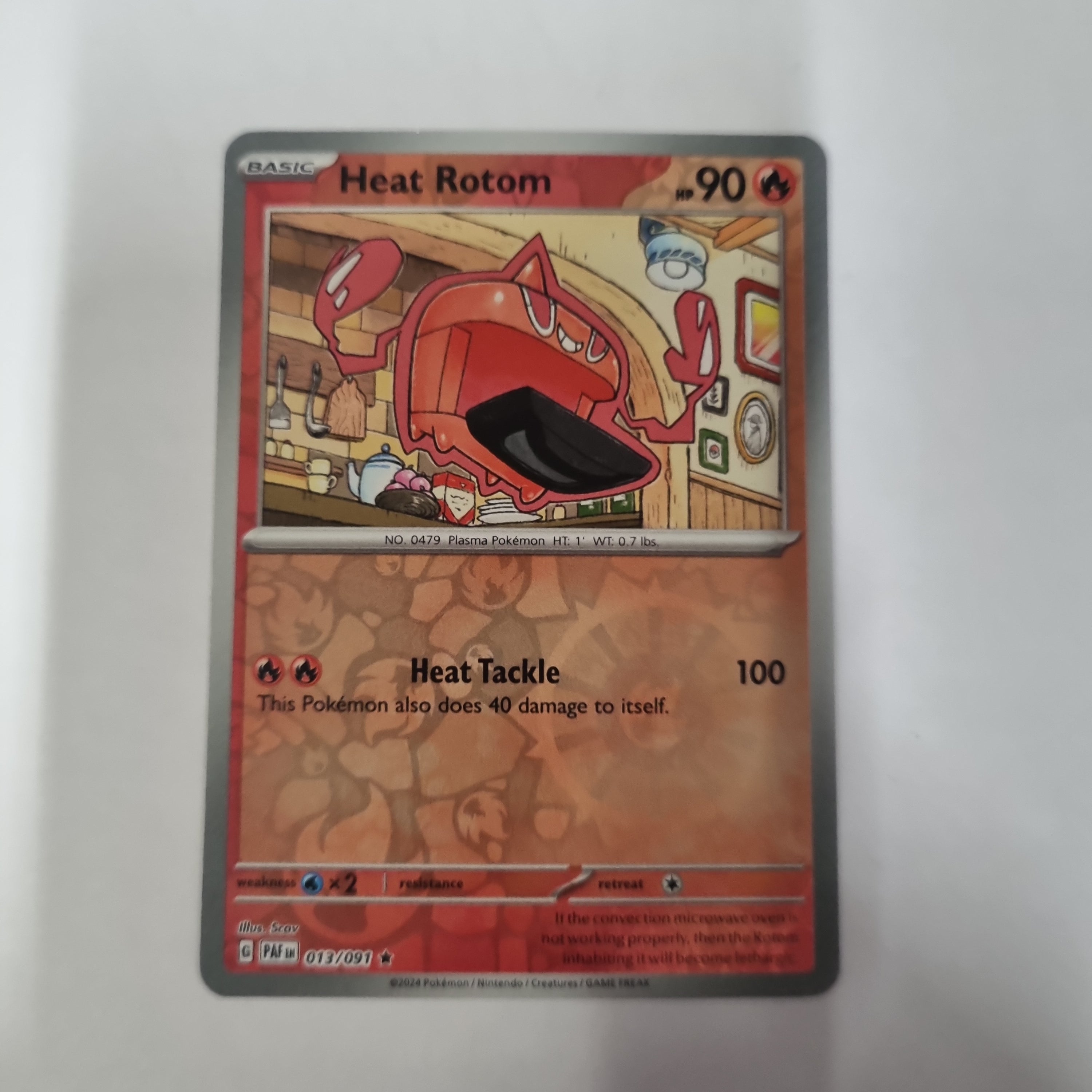 Pokemon TCG - Paldean Fates - #13 - Heat Rotom - Rare - Reverse Holo